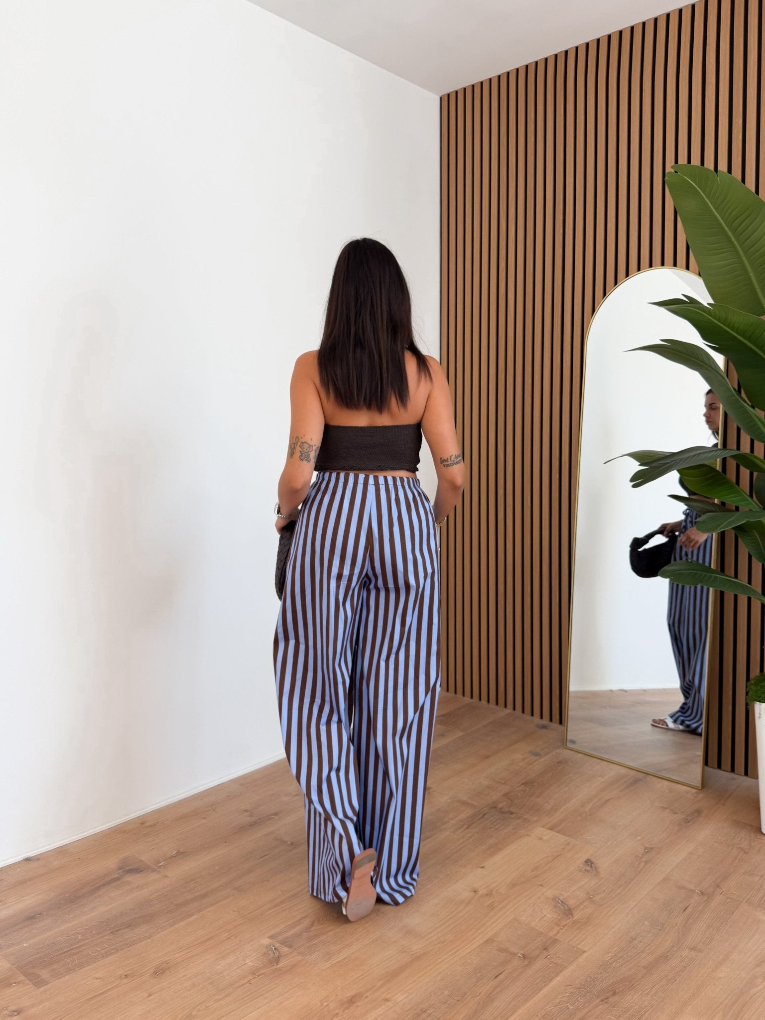 Pantalone Rigato - Marrone e Celeste - SAINTH