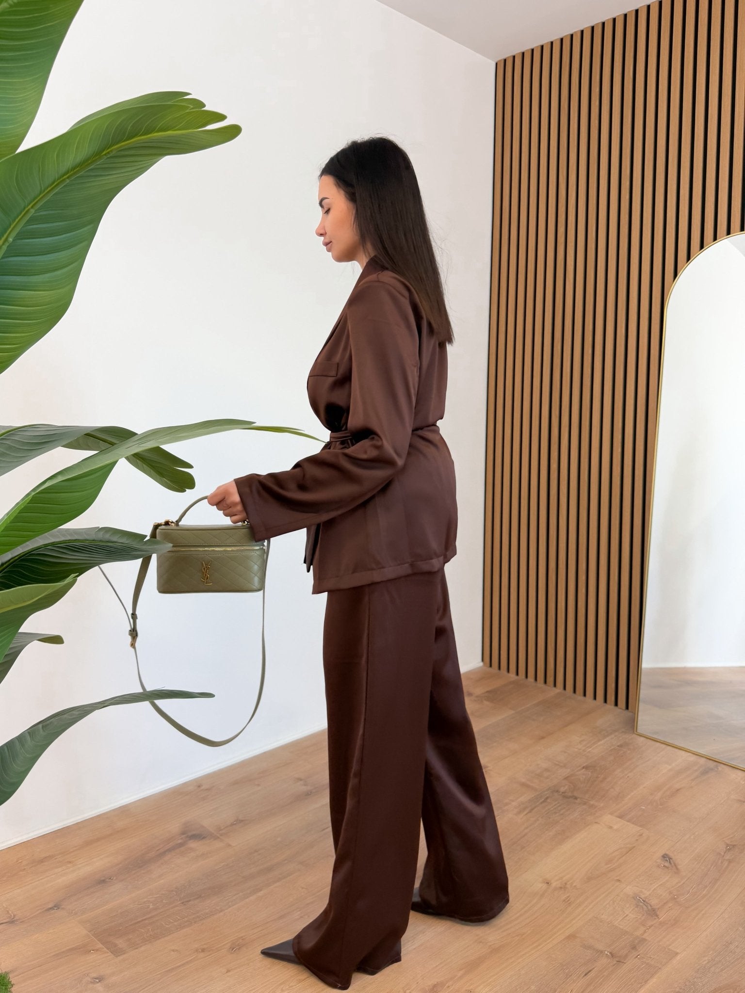 Coordinato Satin - Marrone - SAINTH