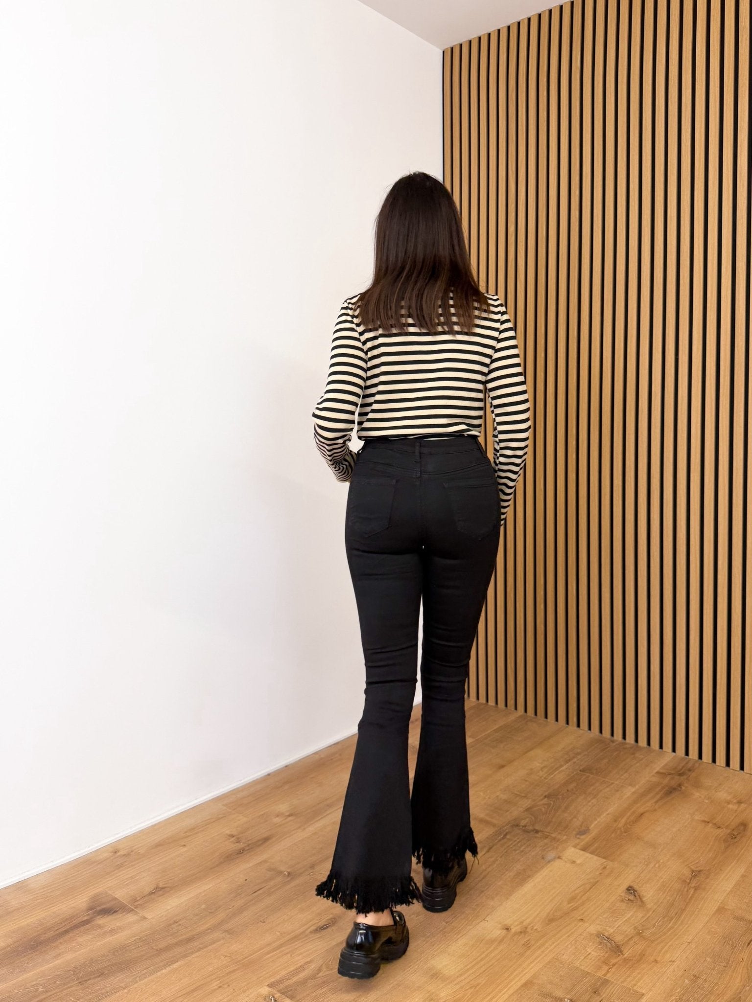 Jeans Frangia - Nero - SAINTH