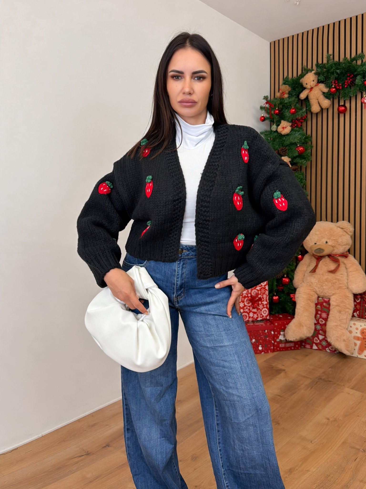 Cardigan Fragolina - Nero - SAINTH