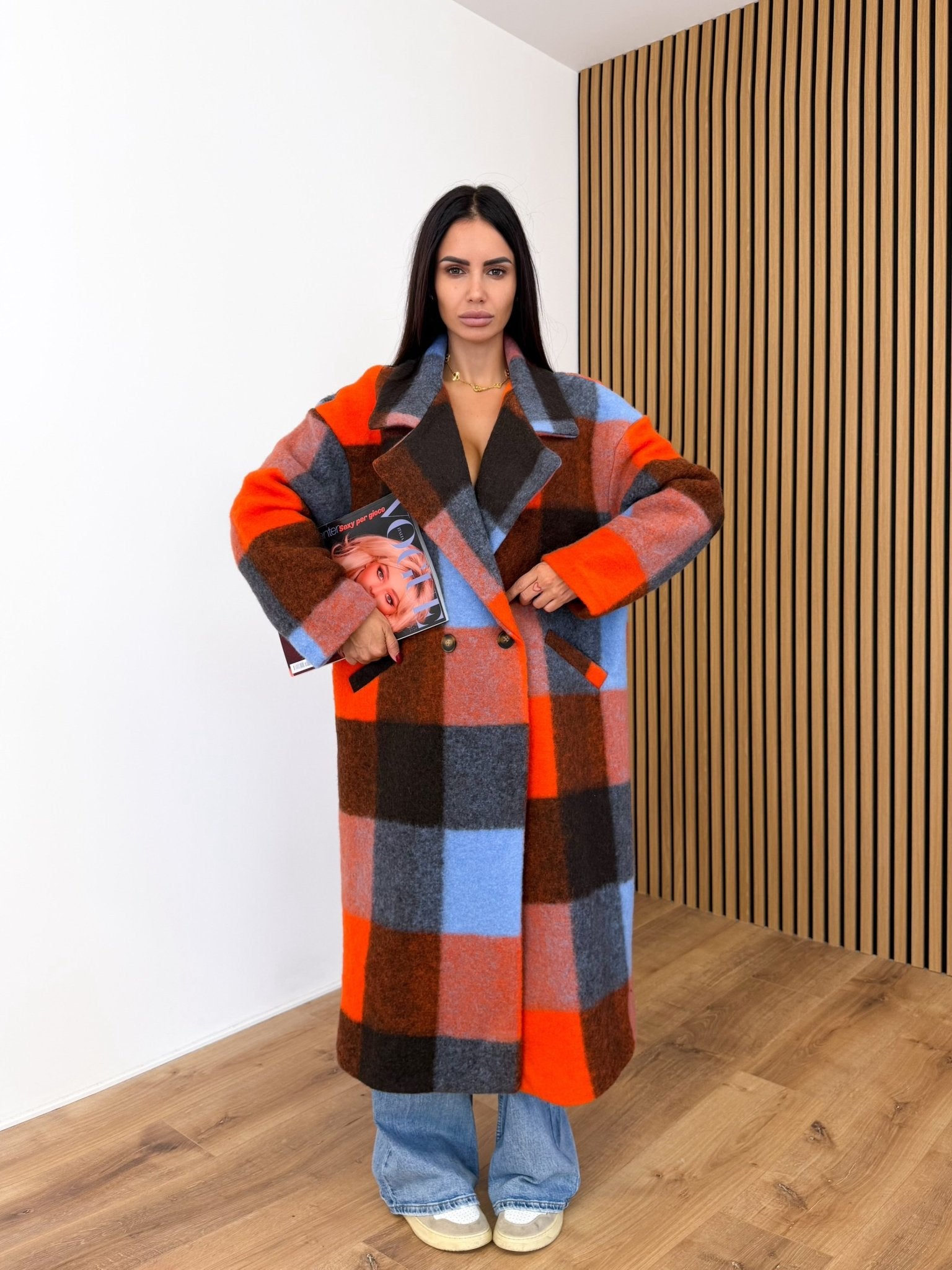 Cappotto Lusso - Arancio e Turchese - SAINTH