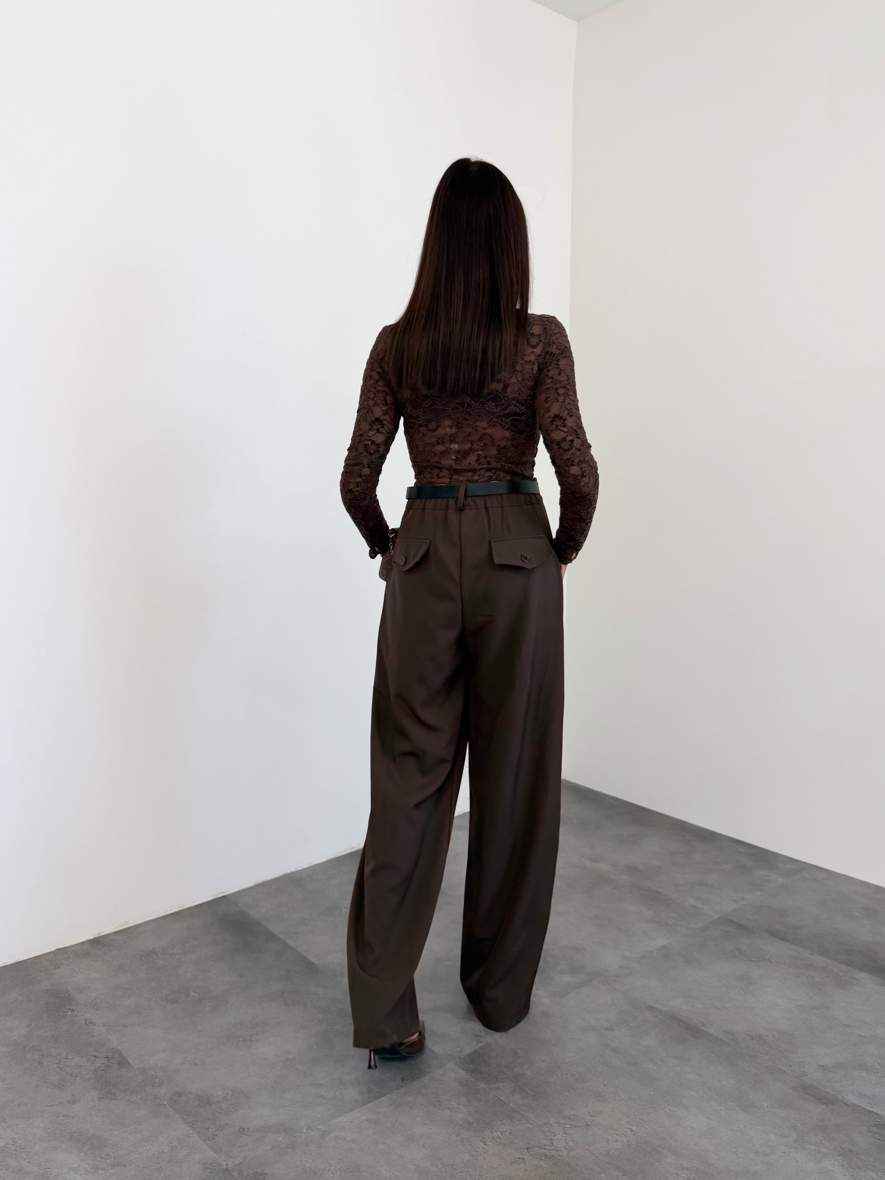 Pantalone + Cintura - Marrone