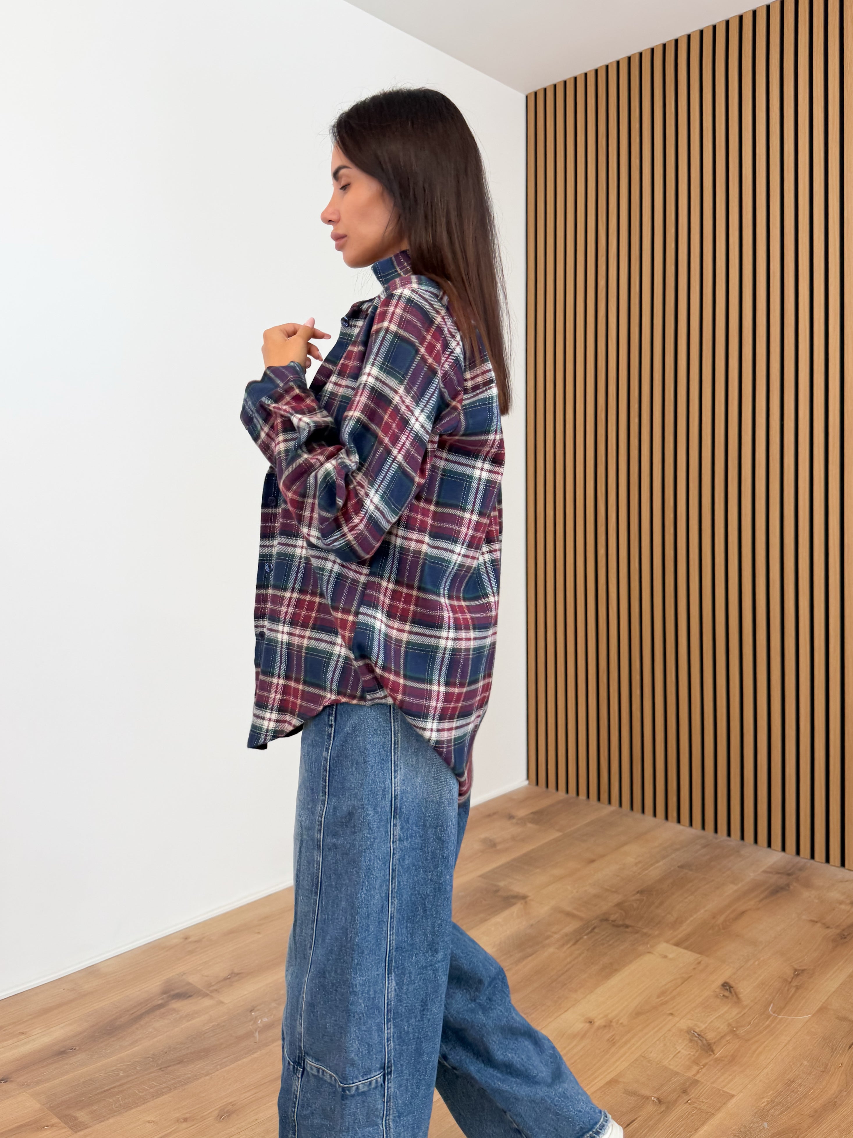 Camicia Farm - Blu Bordeaux
