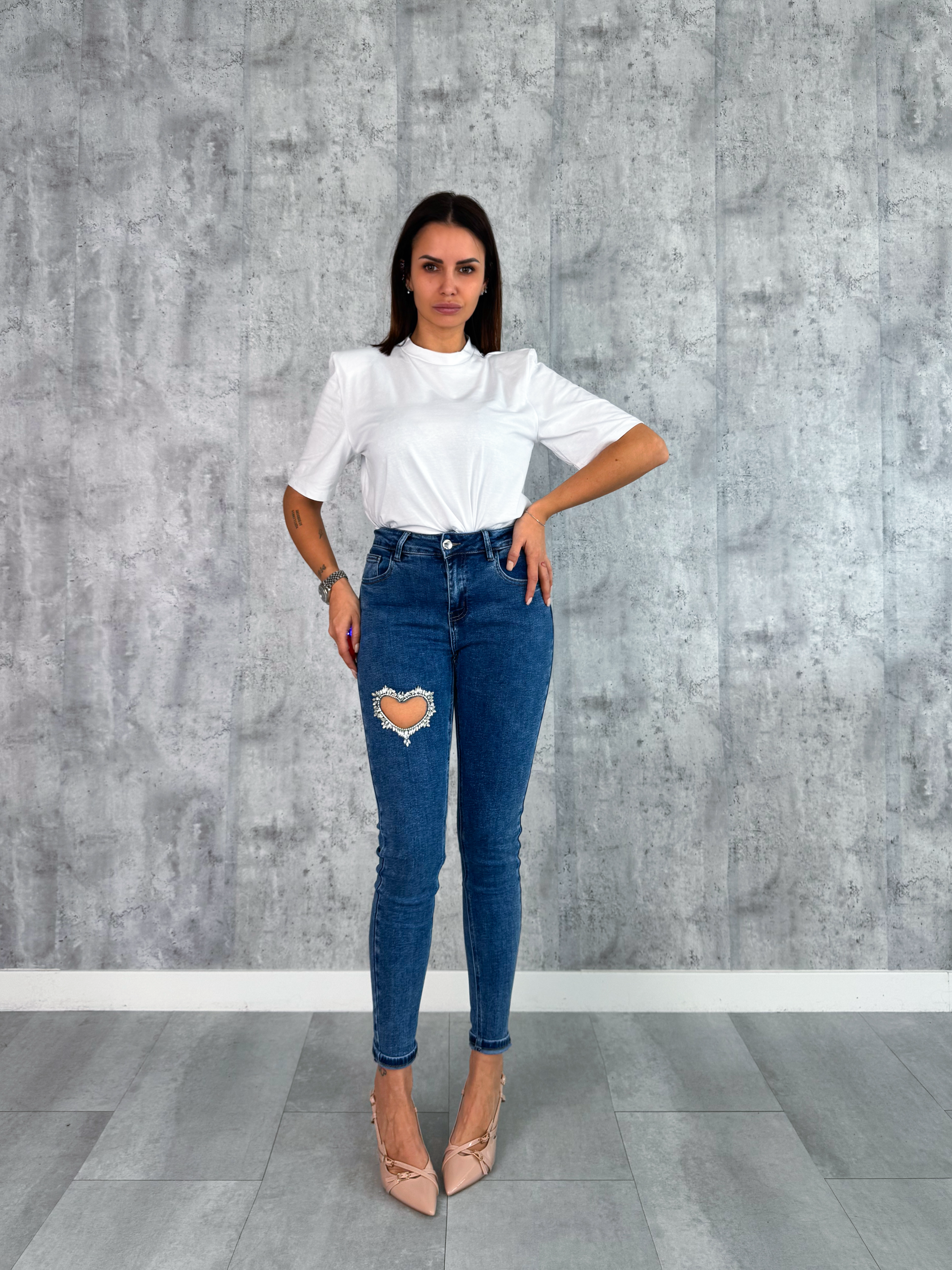 Jeans Cuoricino - Denim