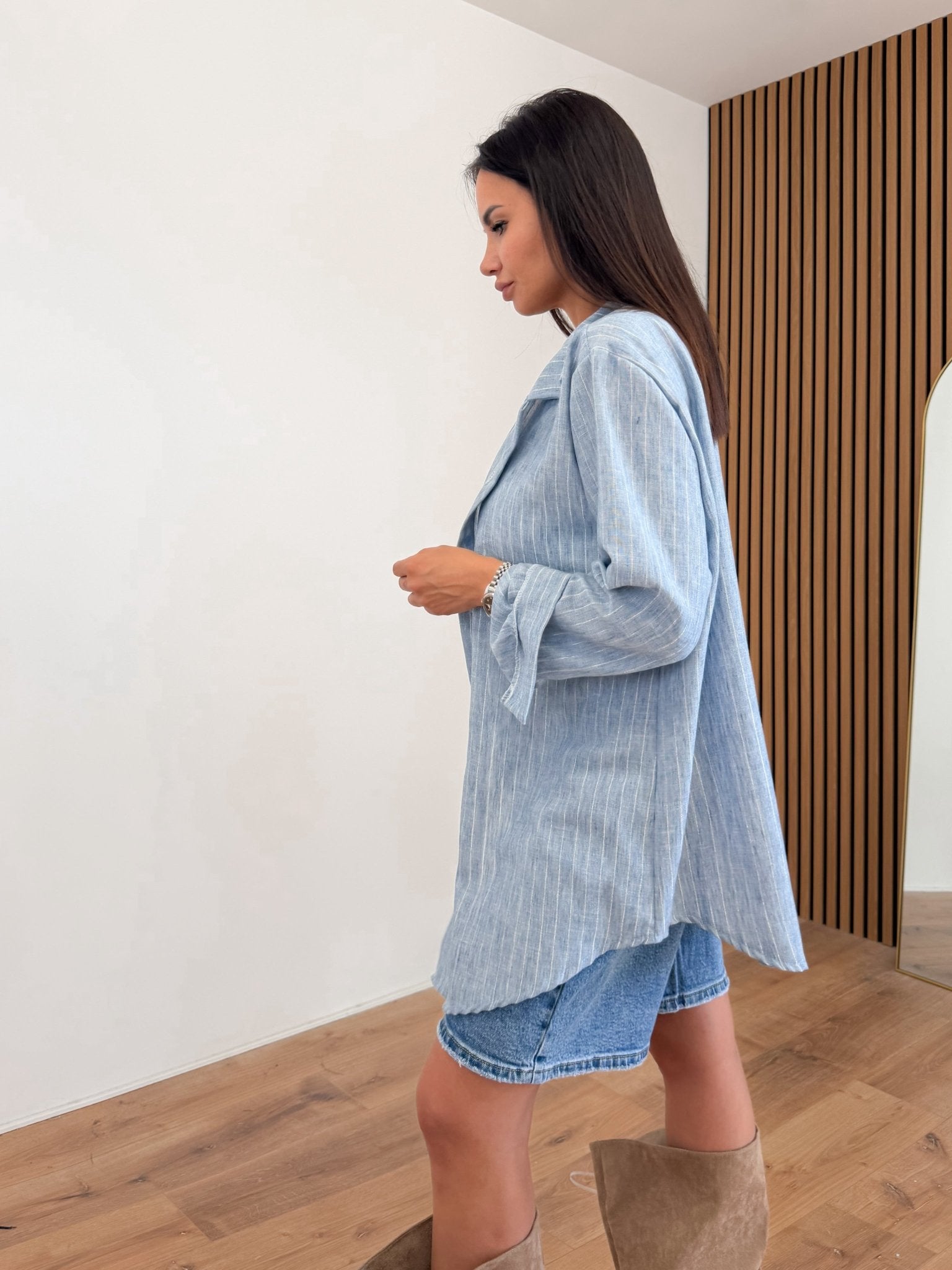 Camicia Filo D'argento - Blu - SAINTH