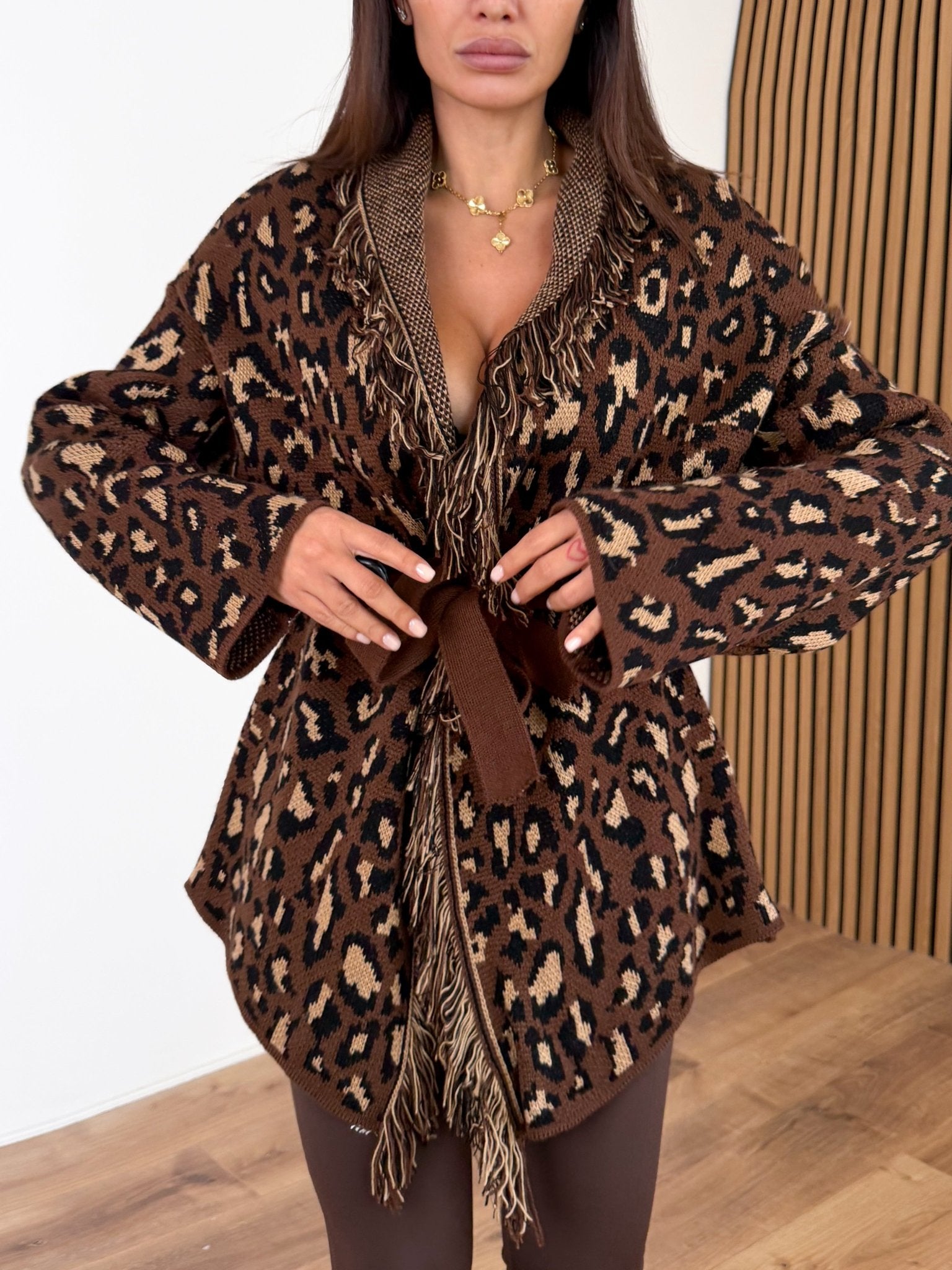 Cardigan Gheo - Camel e Marrone - SAINTH