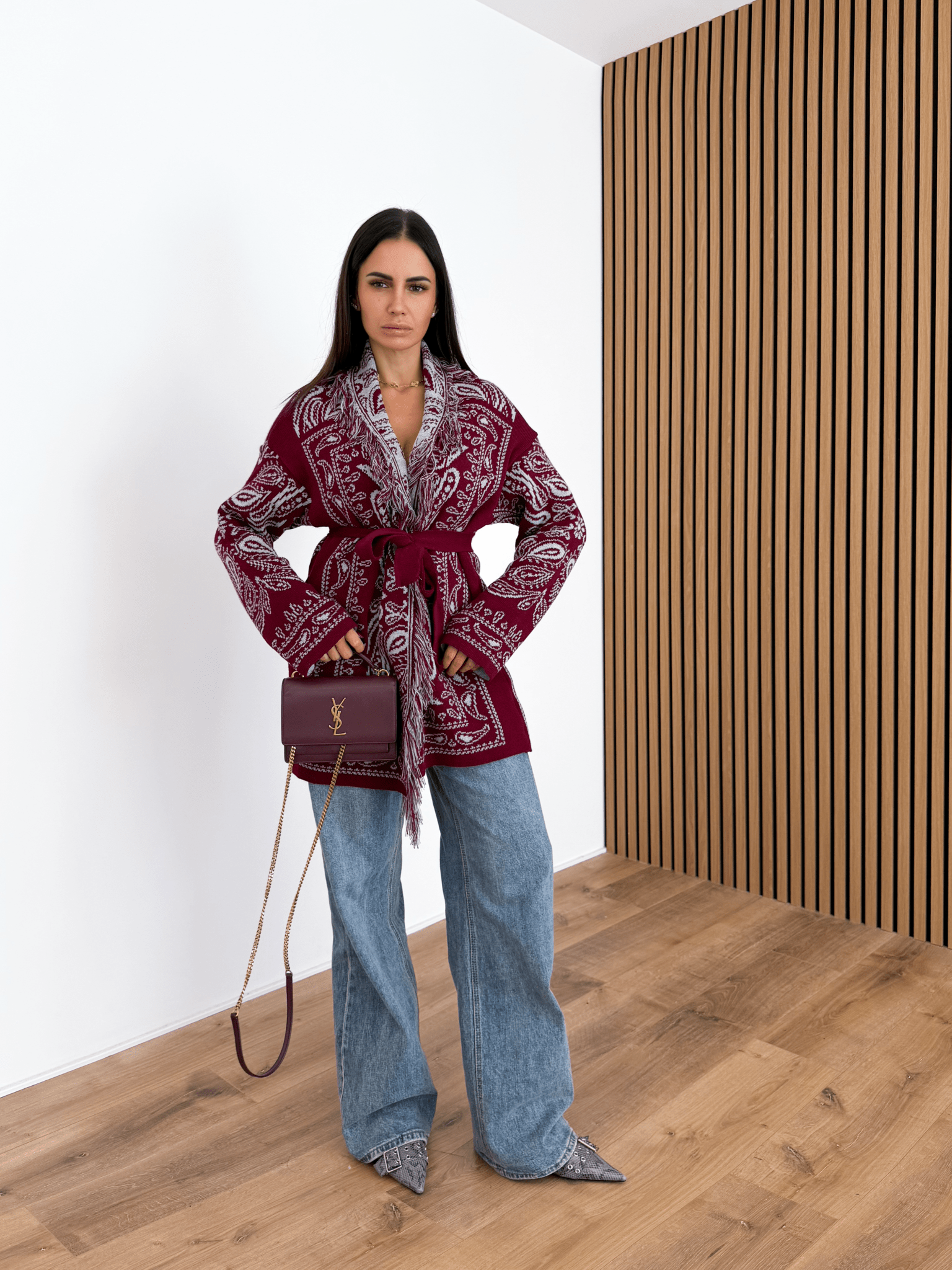 Cardigan Azteco - Bordeaux - SAINTH