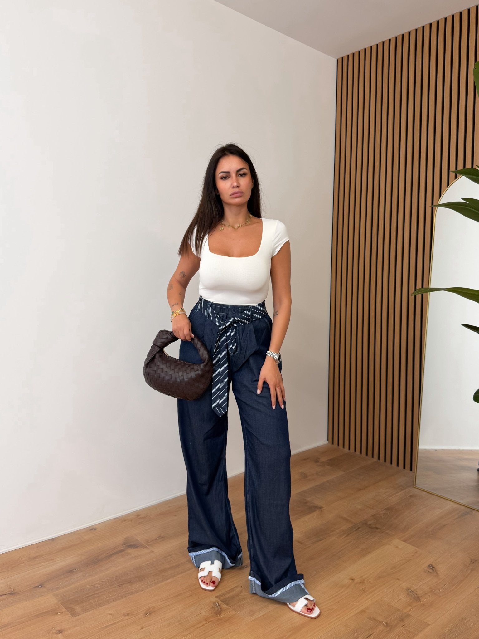 Pantalone F32663 - Denim Scuro - SAINTH