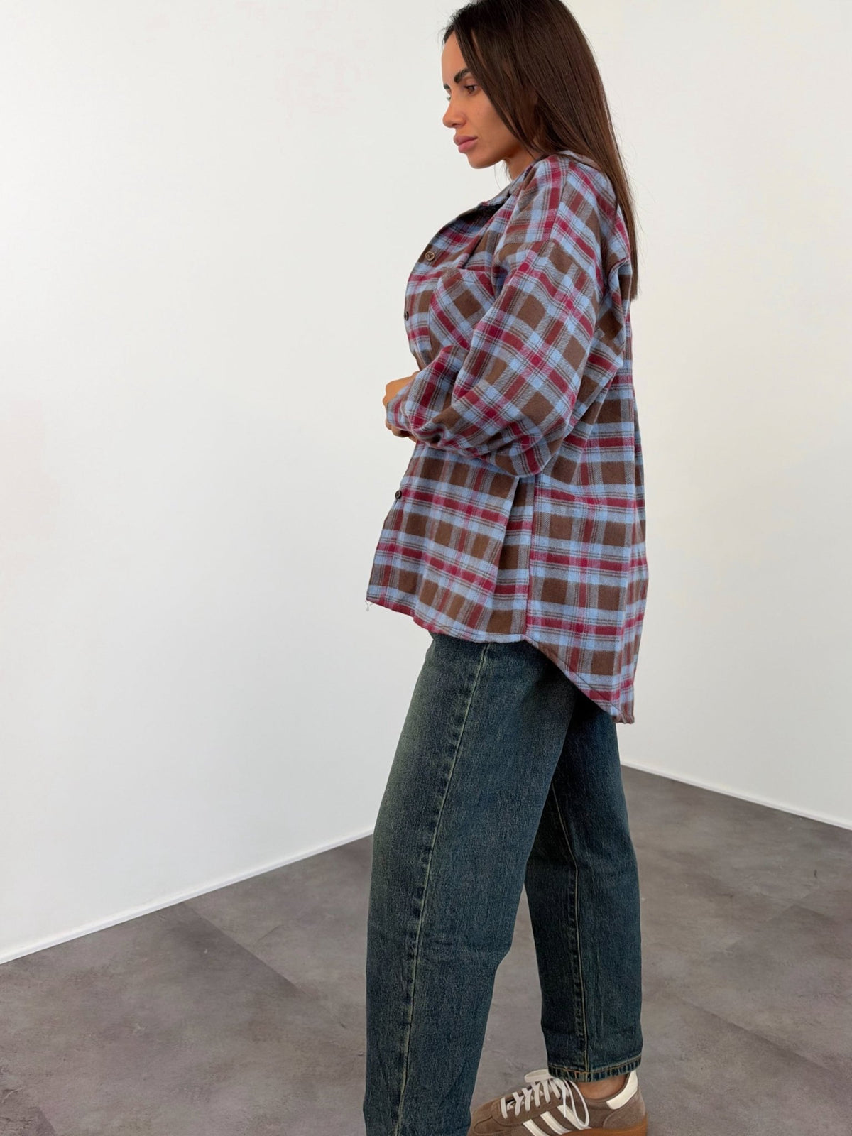 Camicia Factory - Marrone Celeste Bordeaux - SAINTH