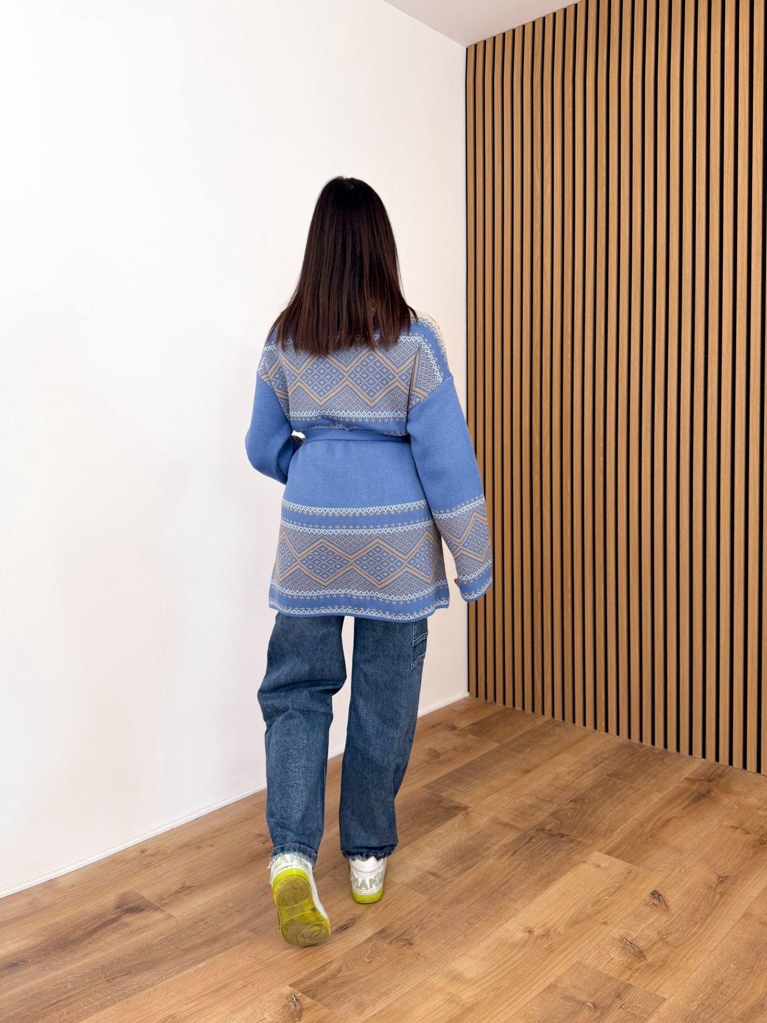 Cardigan Micropunto - Indaco - SAINTH