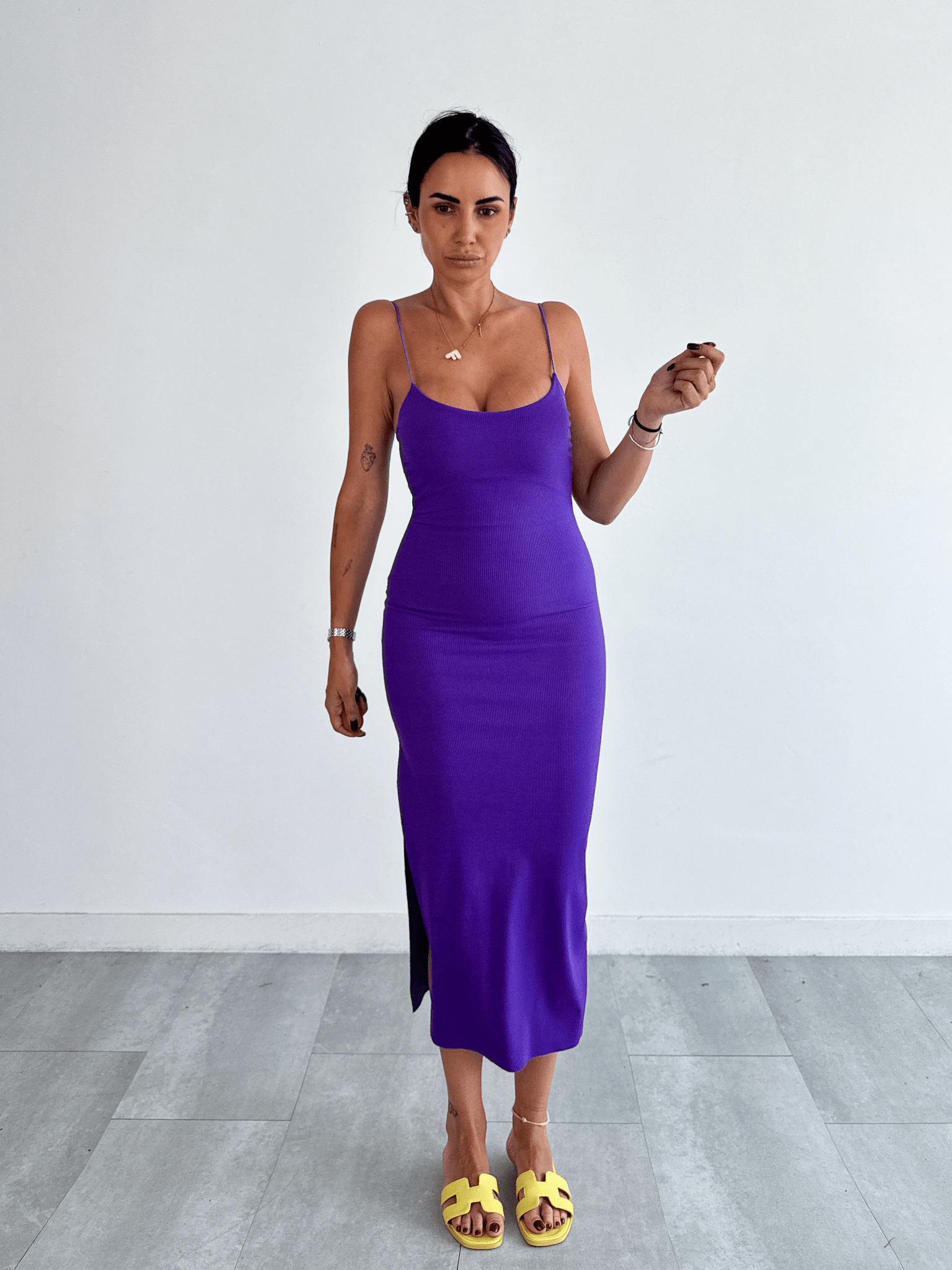 Abito Costine Basic - Viola - SAINTH