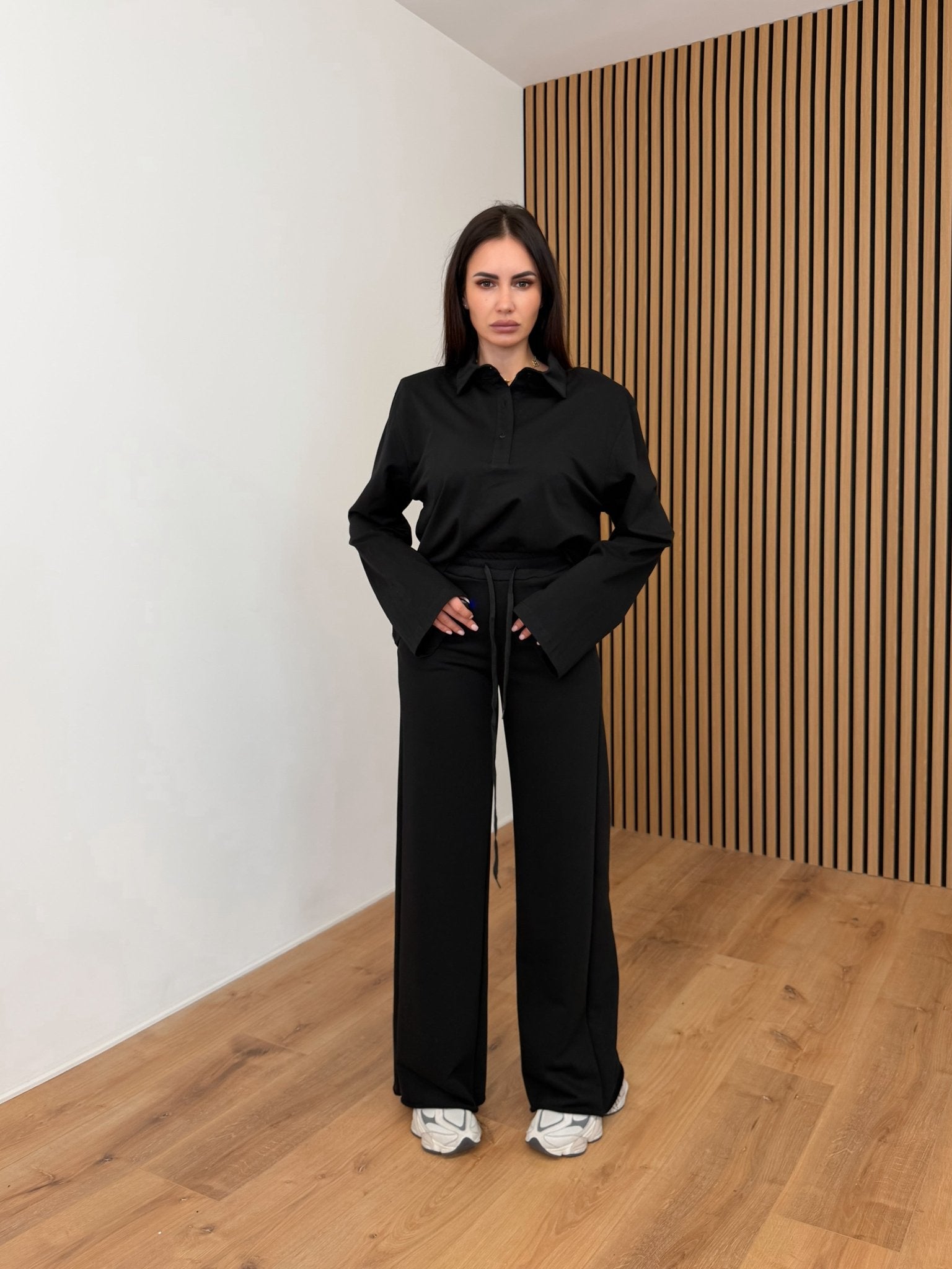 Pantalone Tuta Palazzo - Nero - SAINTH