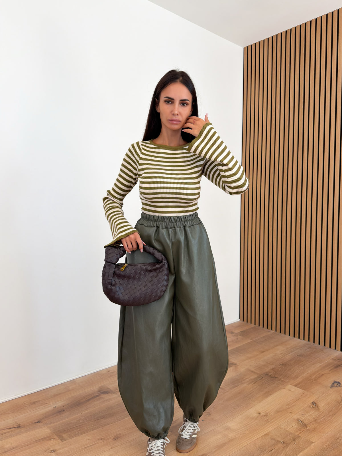 Pull Linea - Bianca Army Green