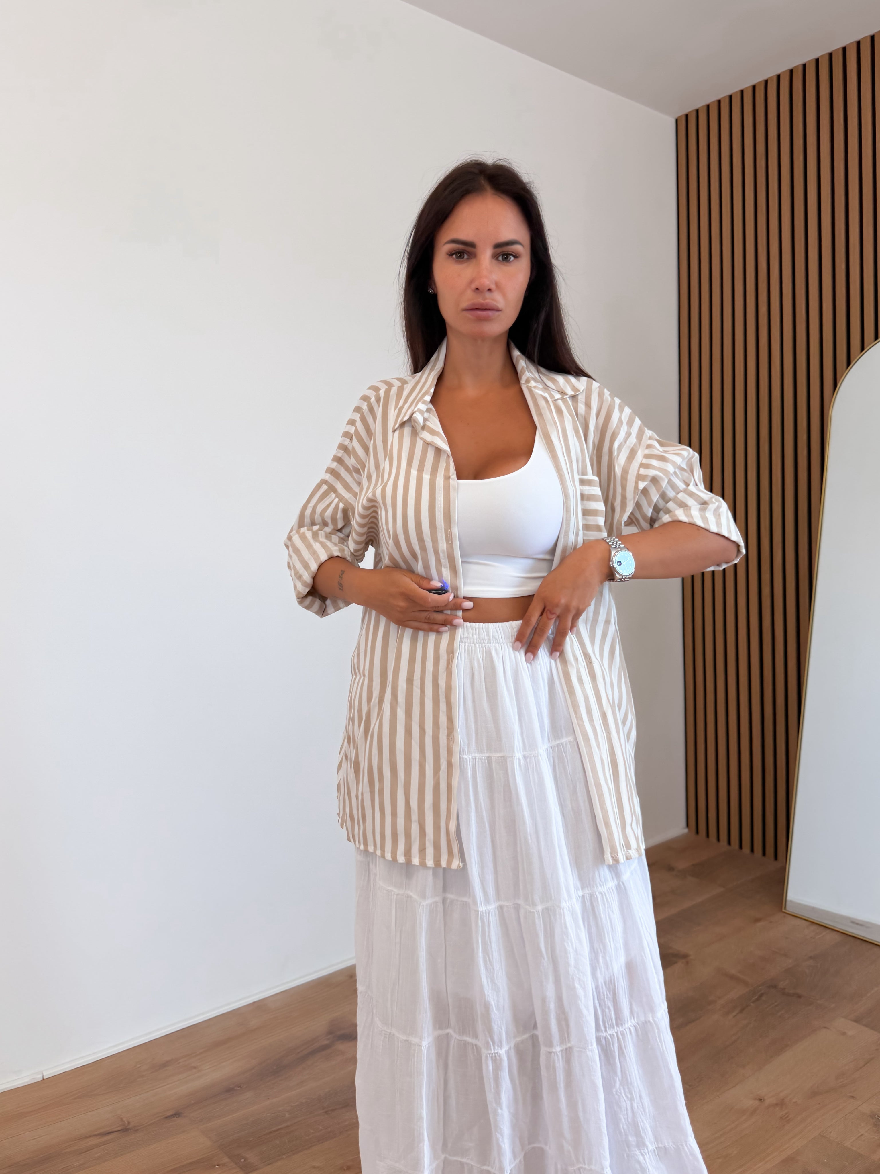 Camicia Stripe - Beige