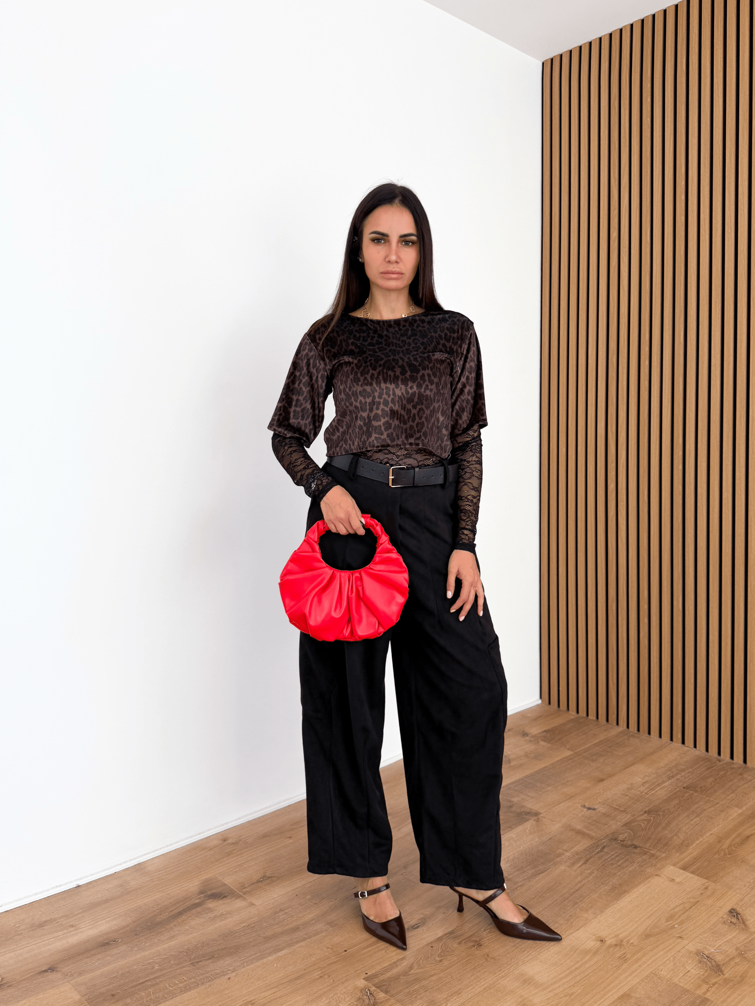 Pantalone Cargo Velvet - Nero - SAINTH