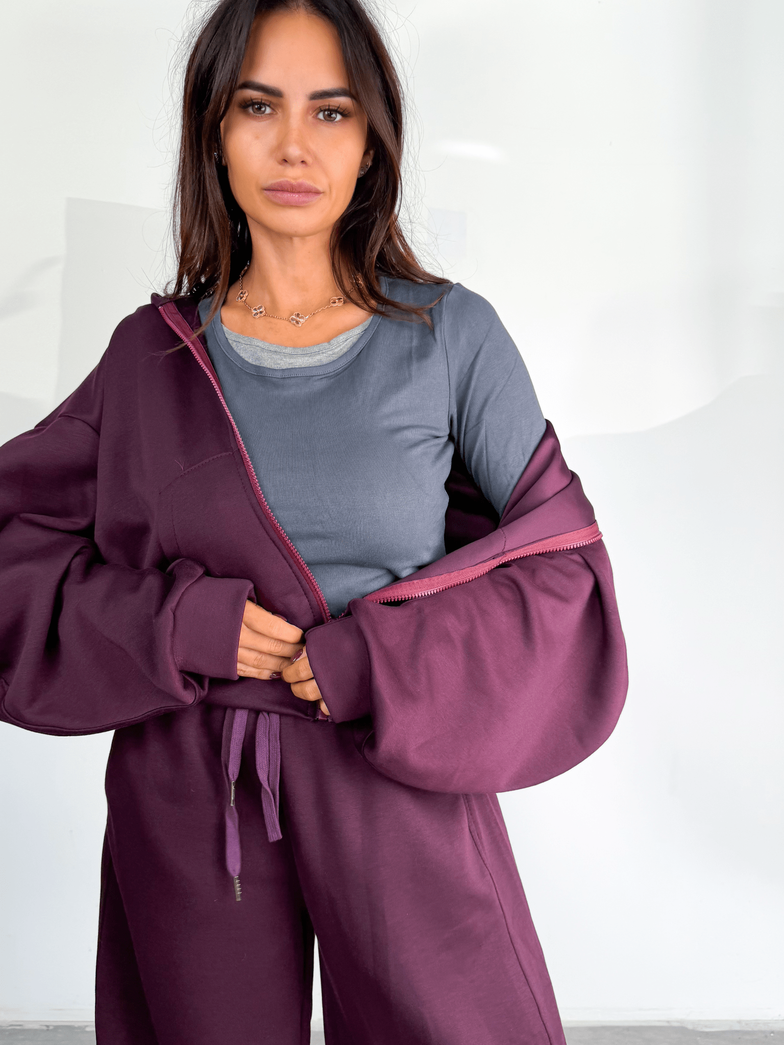 Felpa Wide Arm - Vinaccia - SAINTH