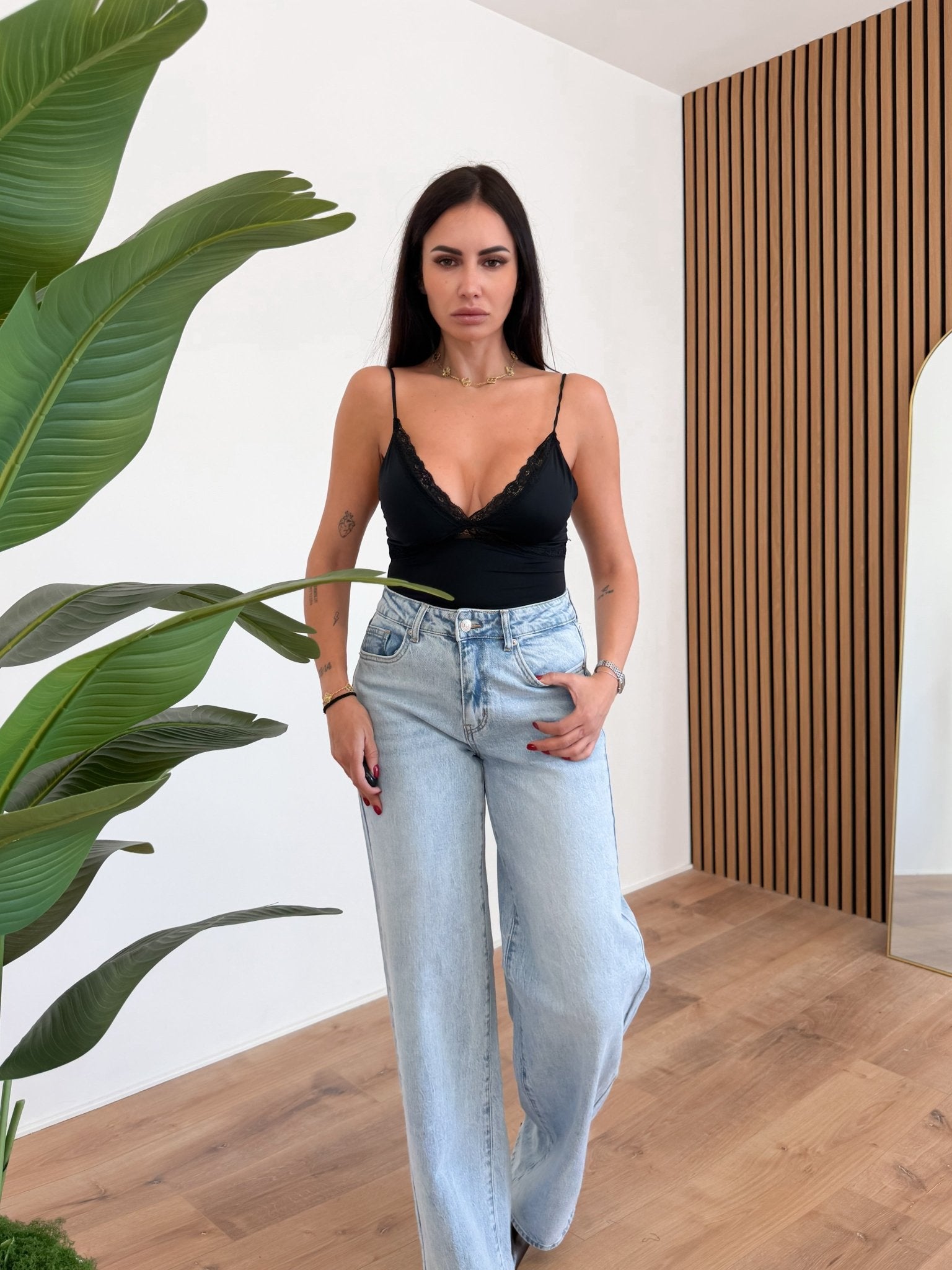 Body Riga Pizzo - Nero - SAINTH