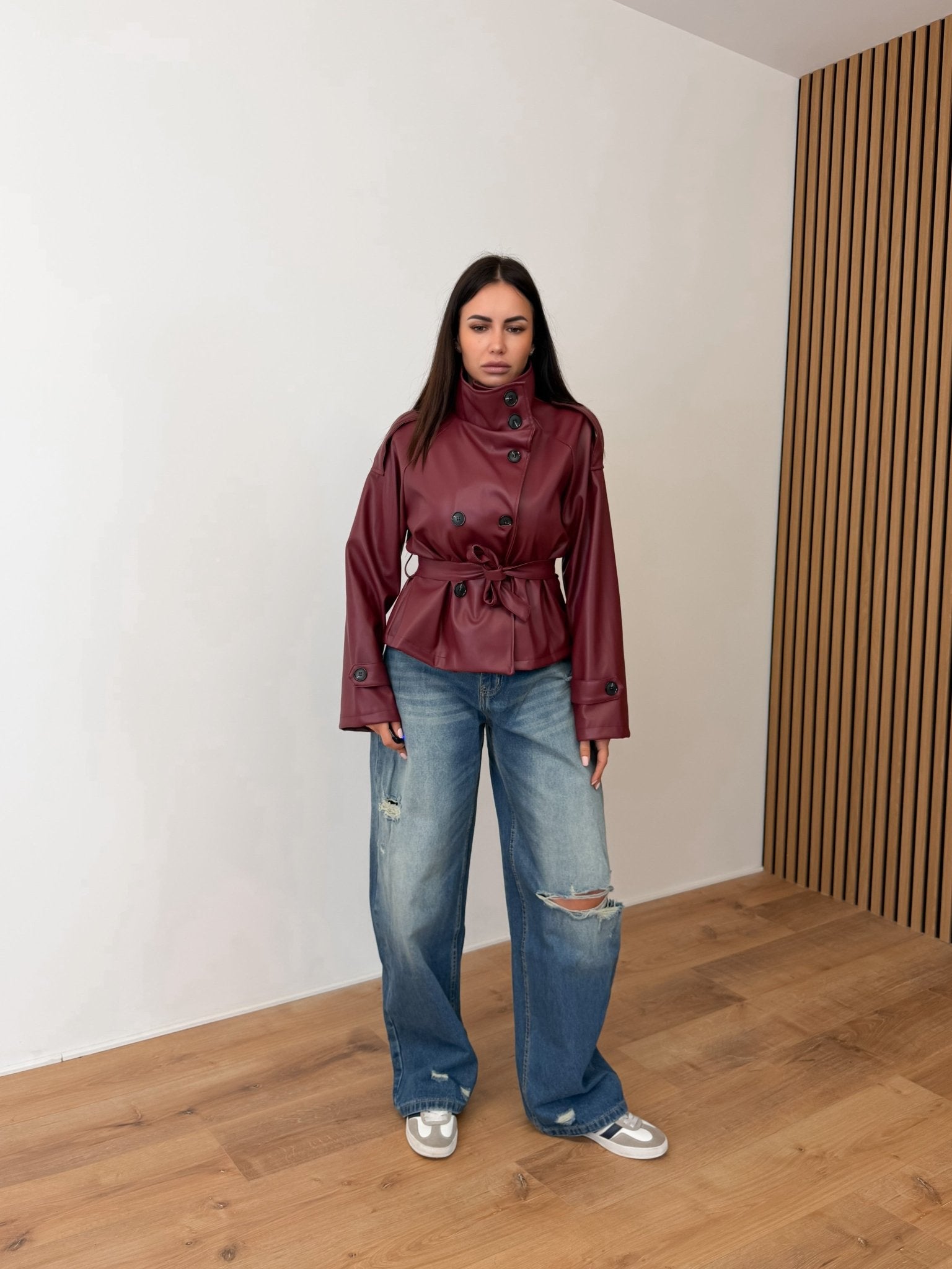 Trench Collo Alto - Bordeaux - SAINTH