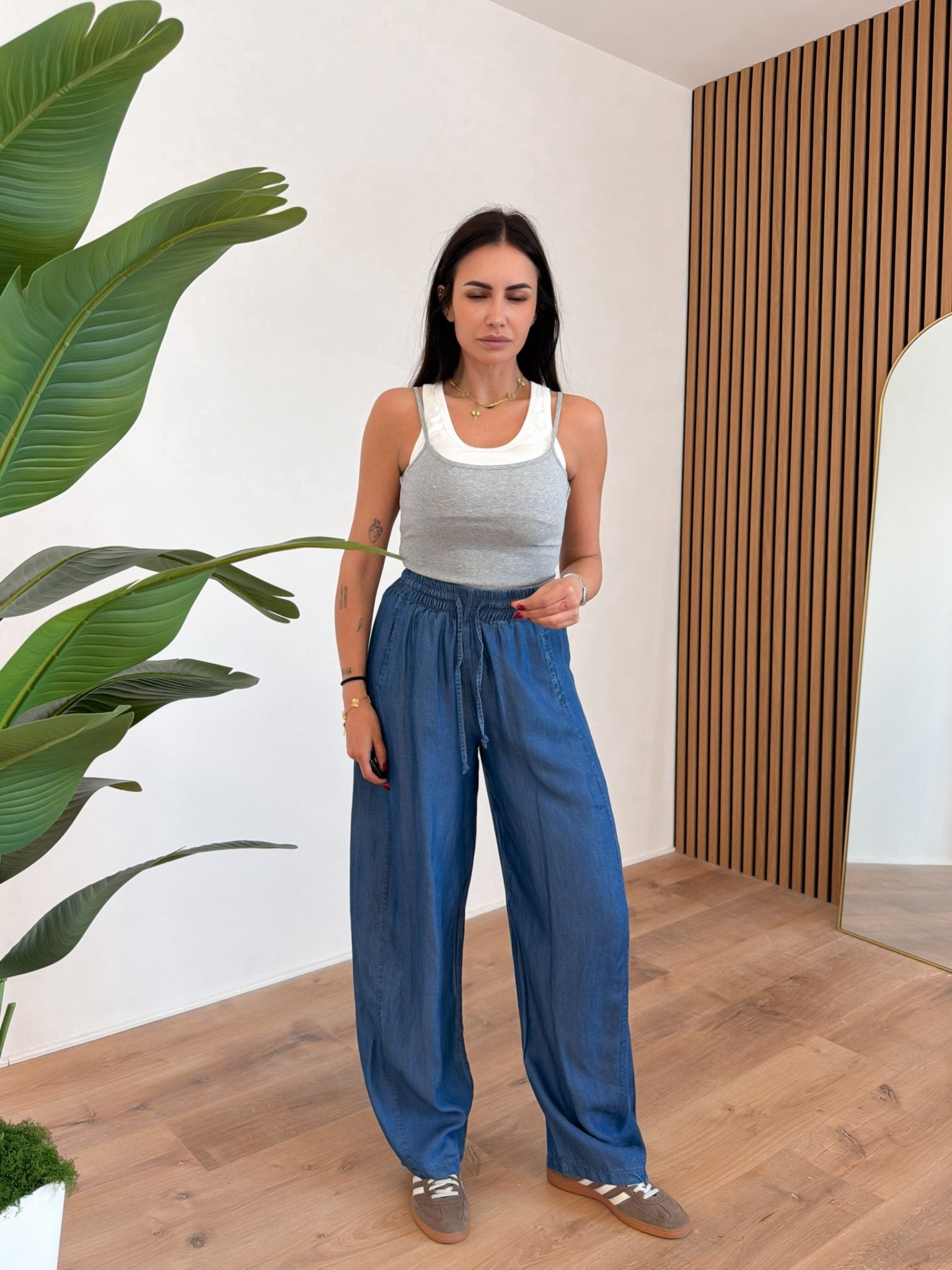 Top Bicolor - Grigio e Bianco - SAINTH