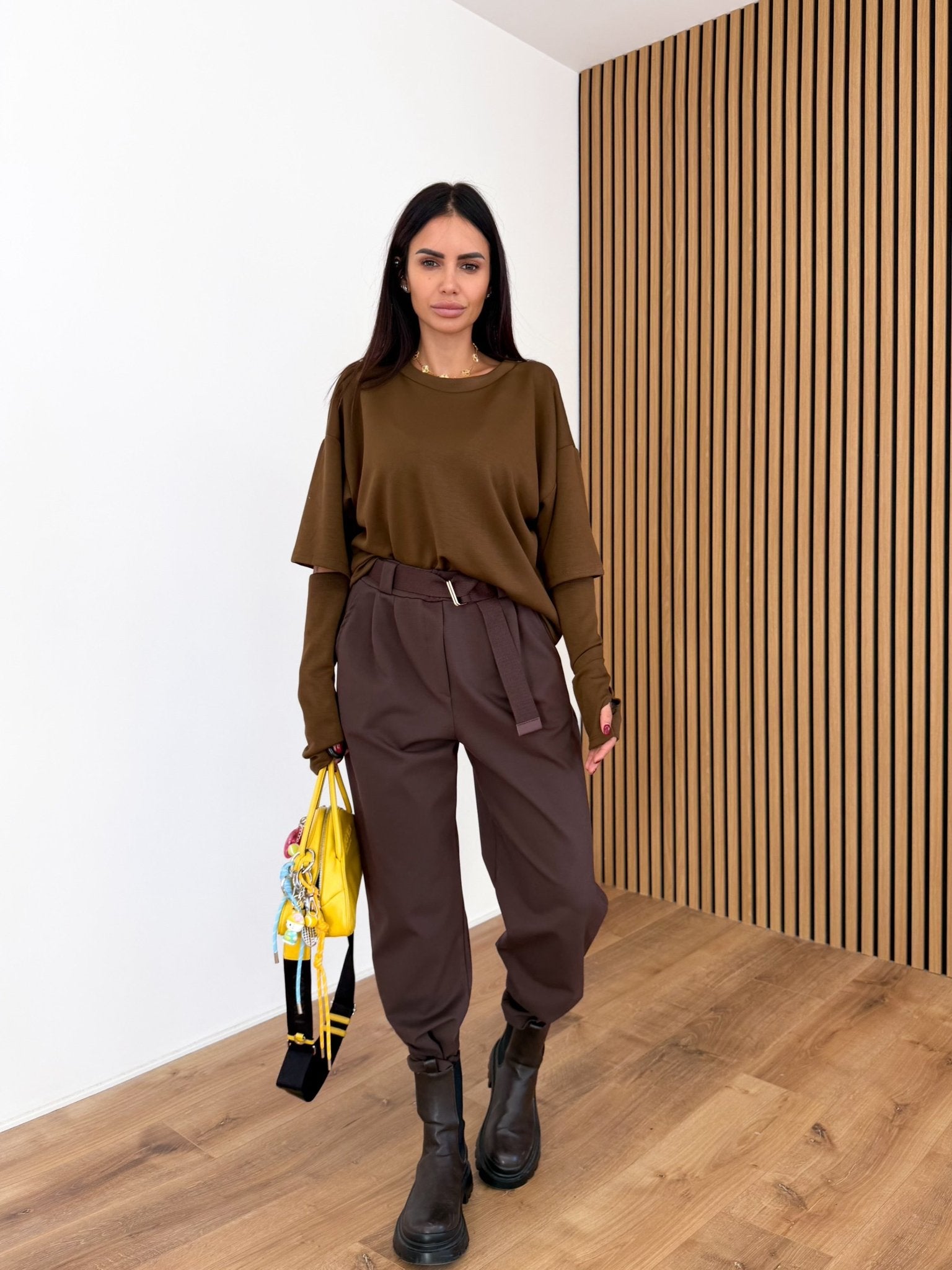 Maxi Maglia Doppia Manica - Marrone - SAINTH