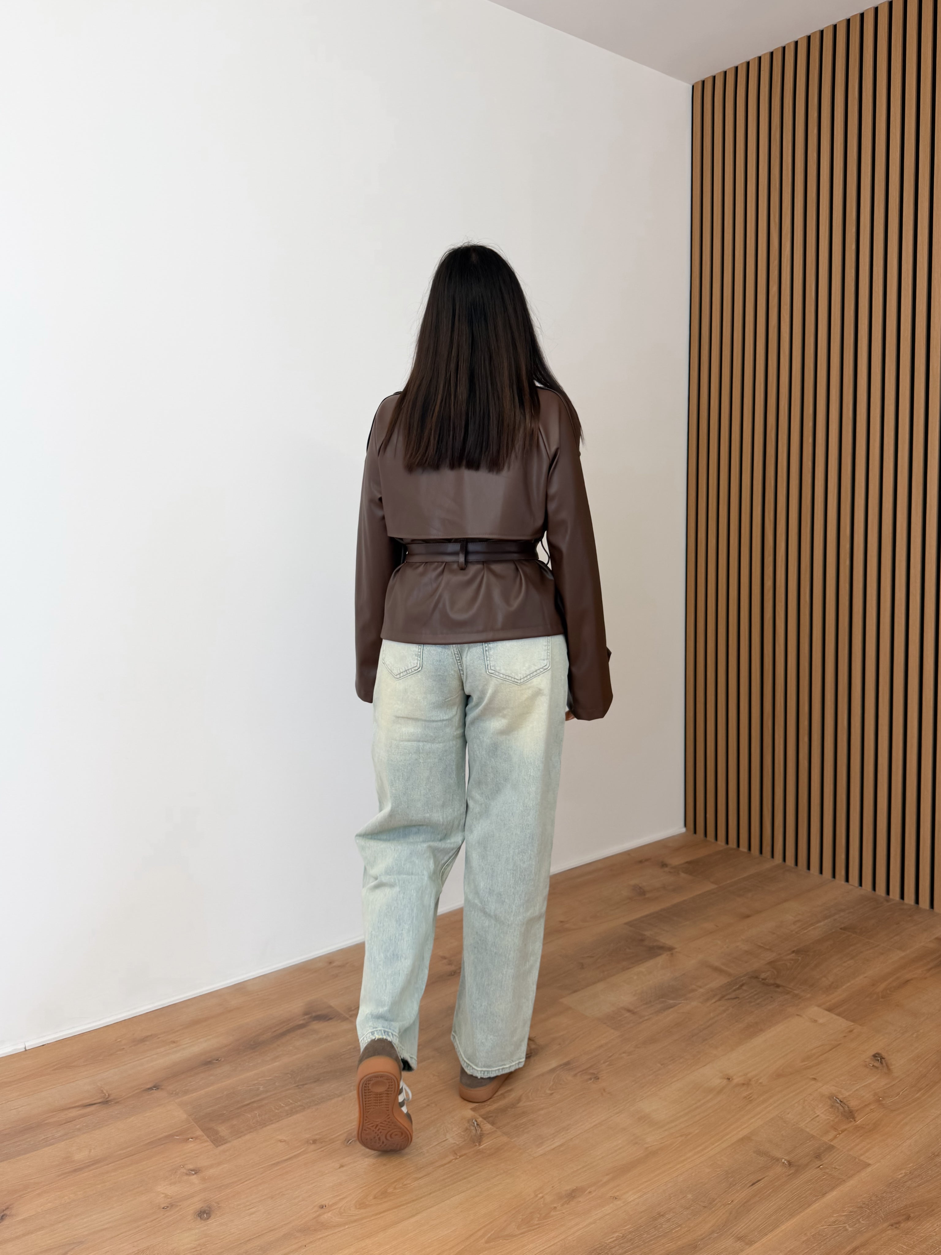 Trench Collo Alto - Marrone