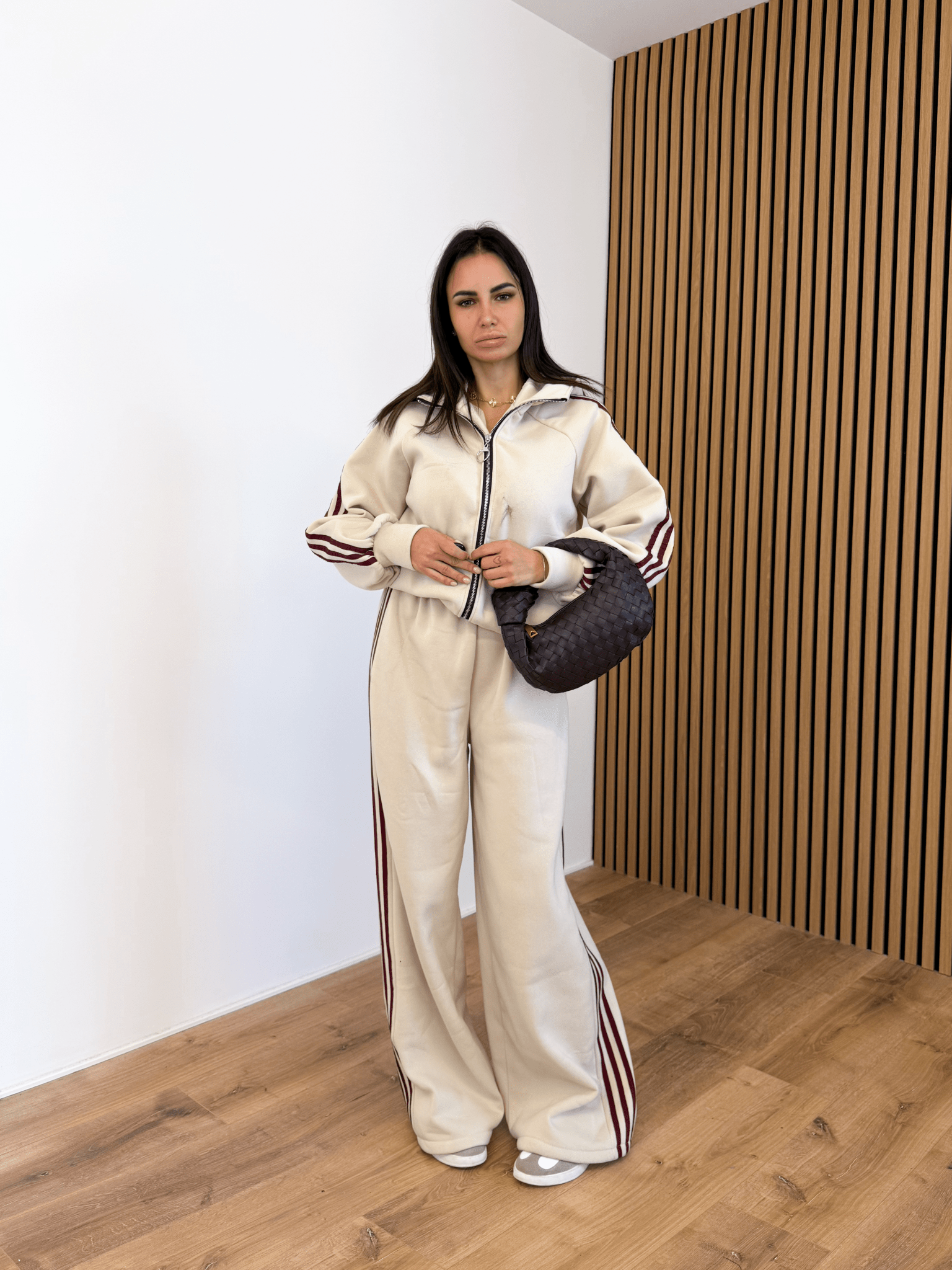 Completo Tuta Felpato - Beige e Bordeaux - SAINTH