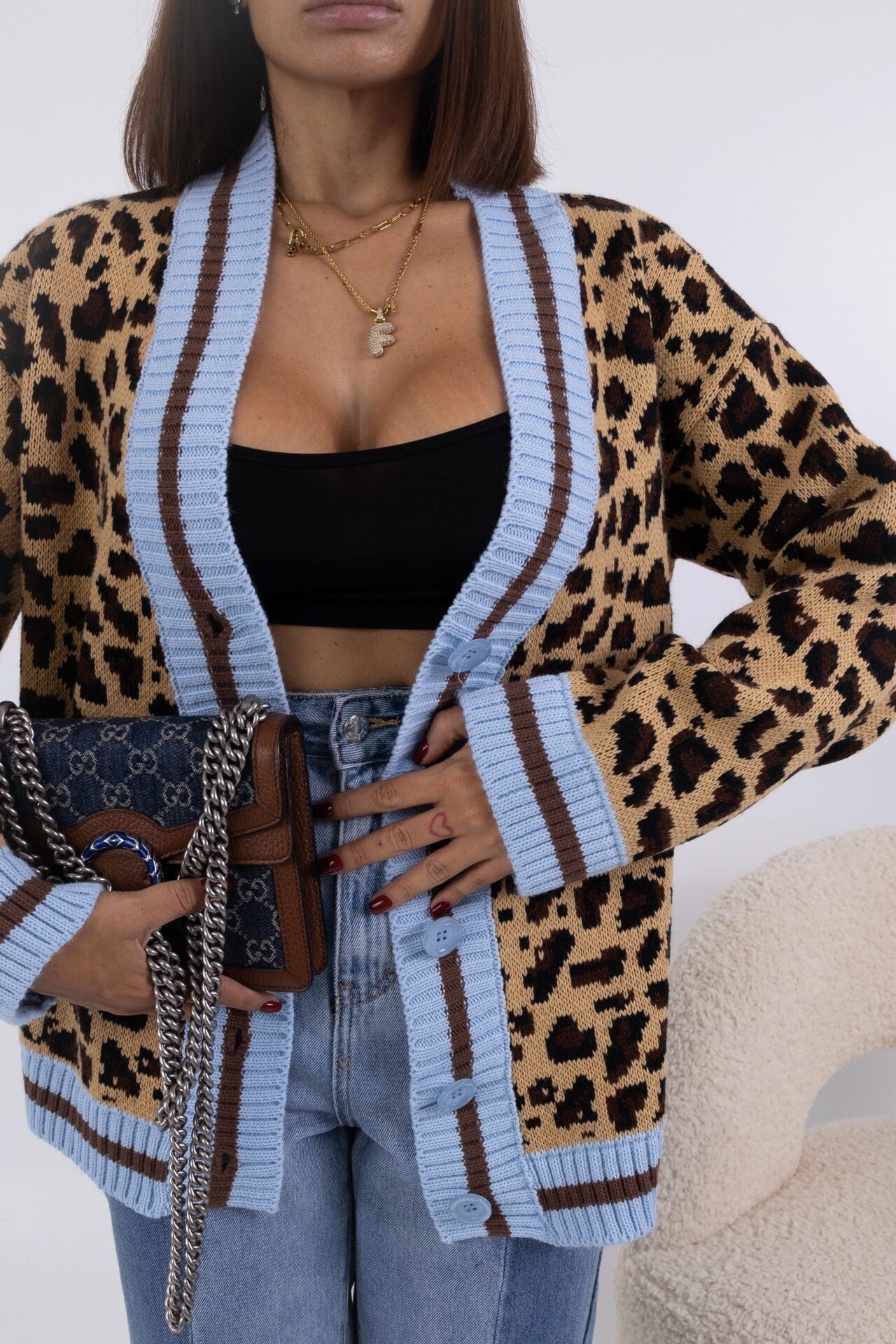 Cardigan College Leo - Celeste - SAINTH