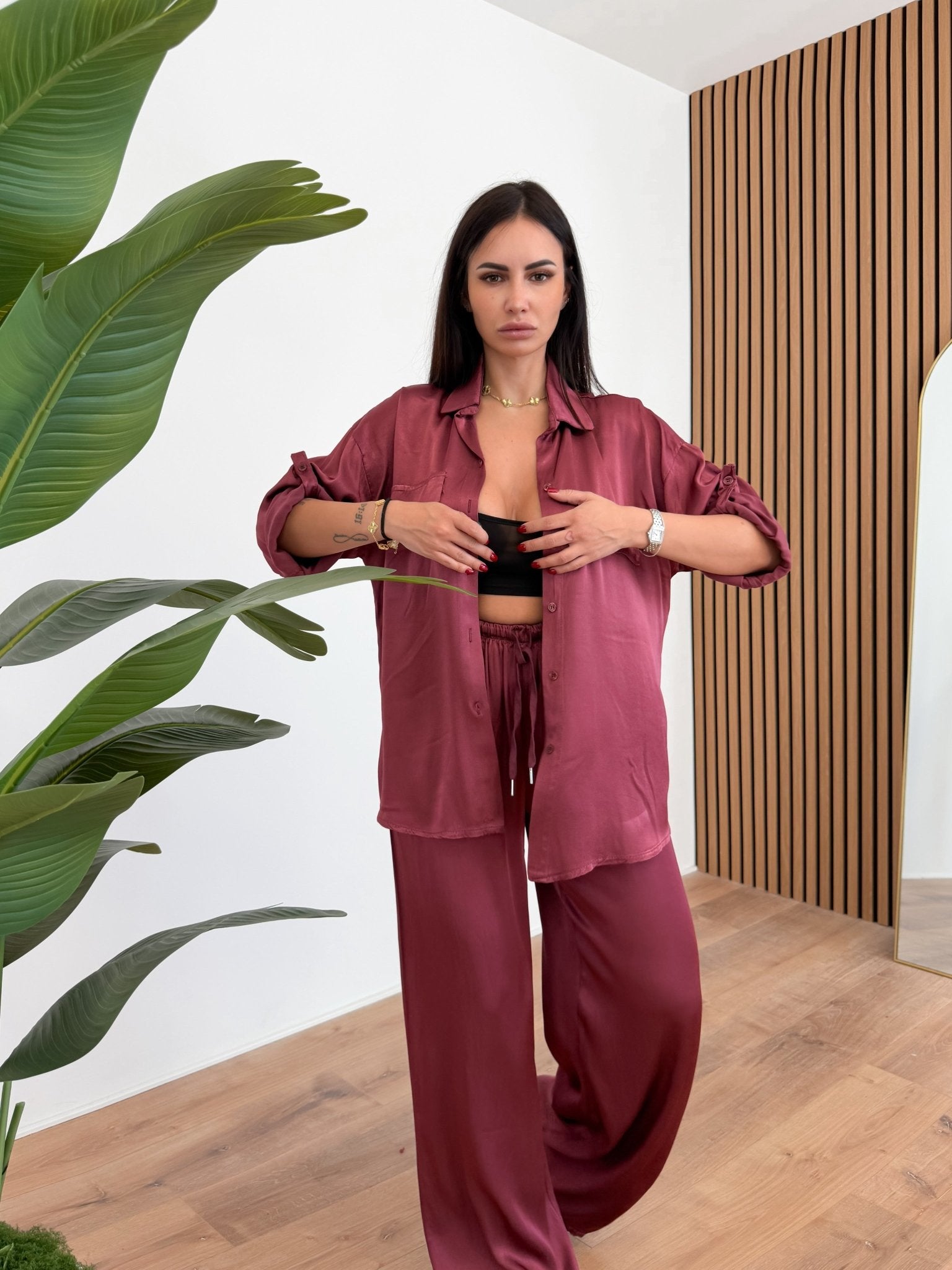 Camicia Breeze - Bordeaux - SAINTH