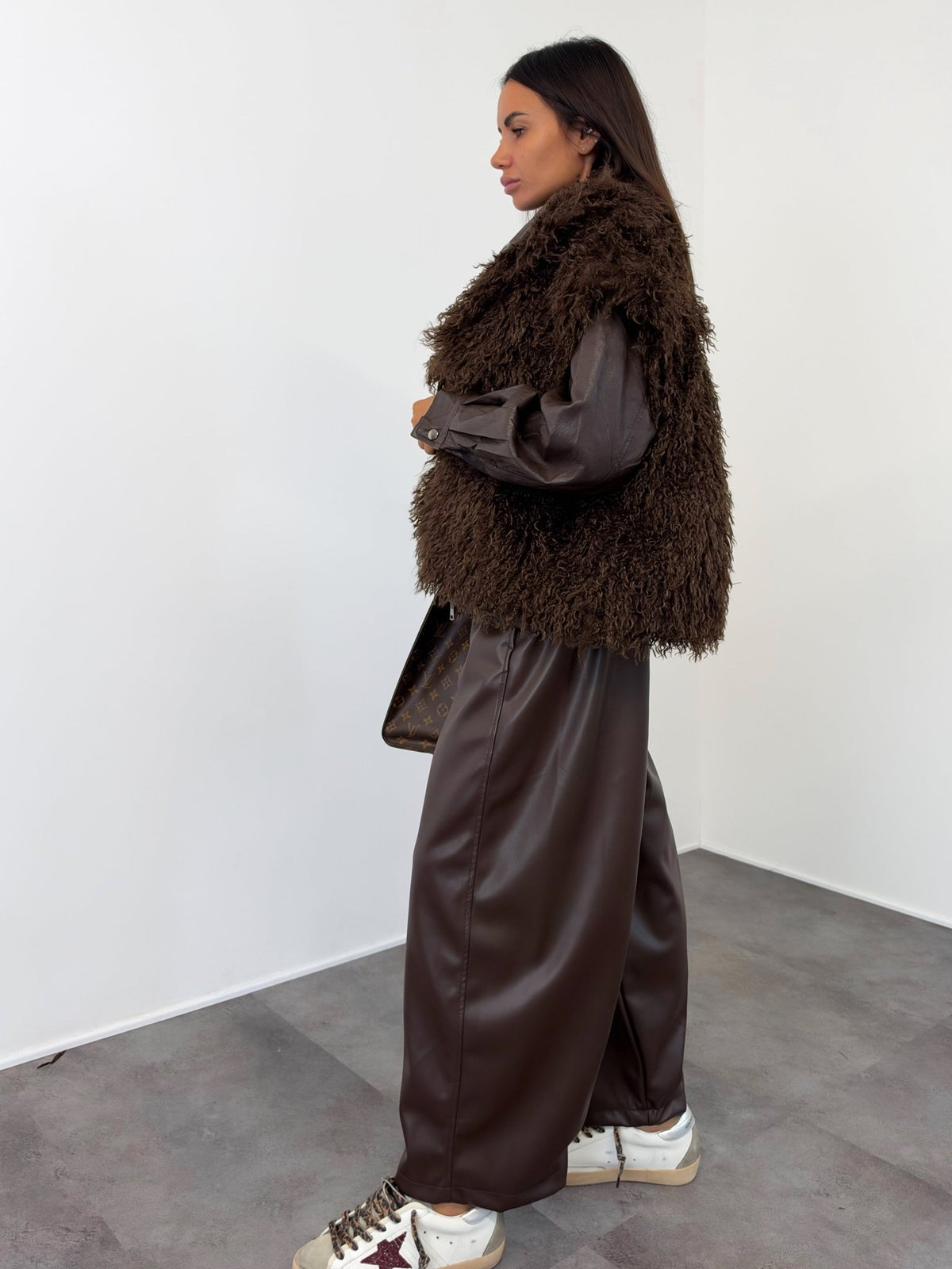 Biker + Gilet Cortina - Marrone - SAINTH