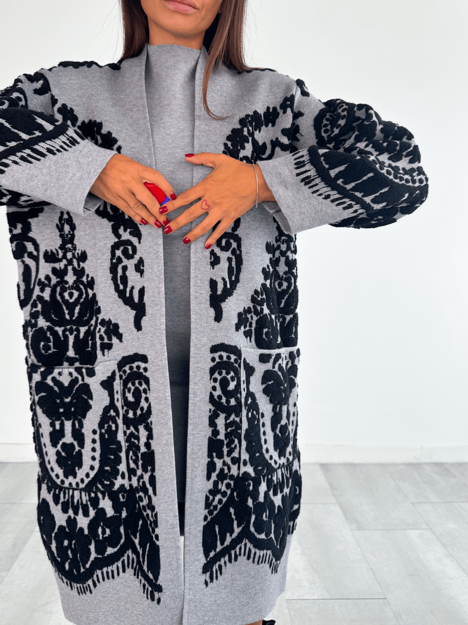 Cardigan Maiolica - Grigio - SAINTH