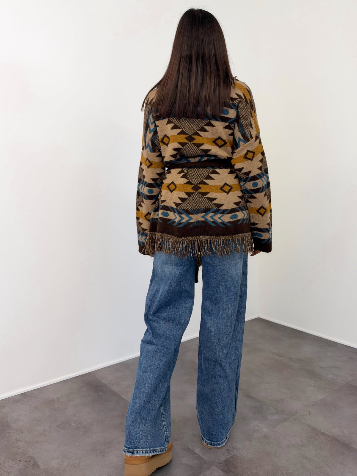 Cardigan Triangle 2.0 - Marrone Ocra - SAINTH