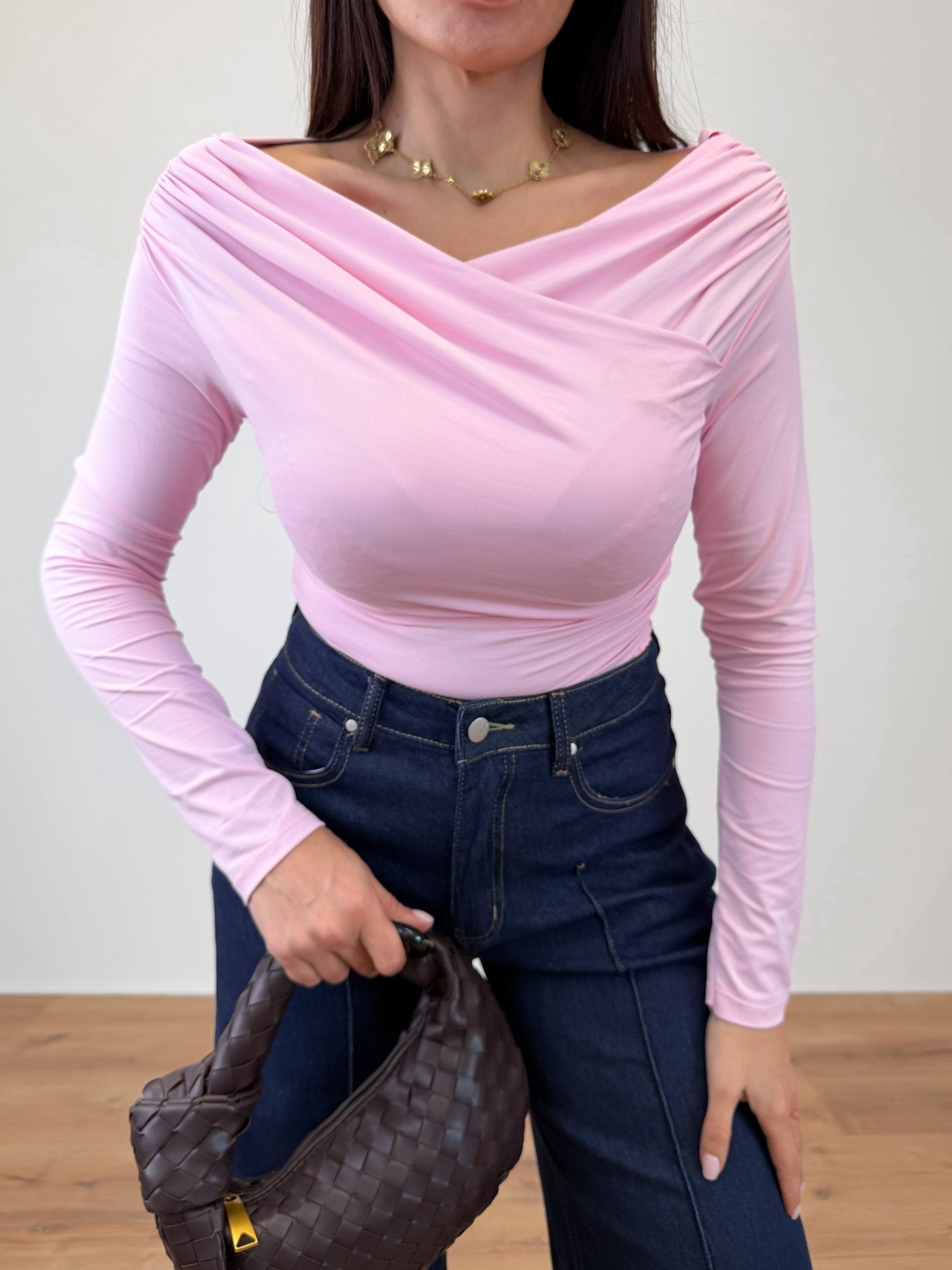 Maglia Drappeggio - Rosa - SAINTH