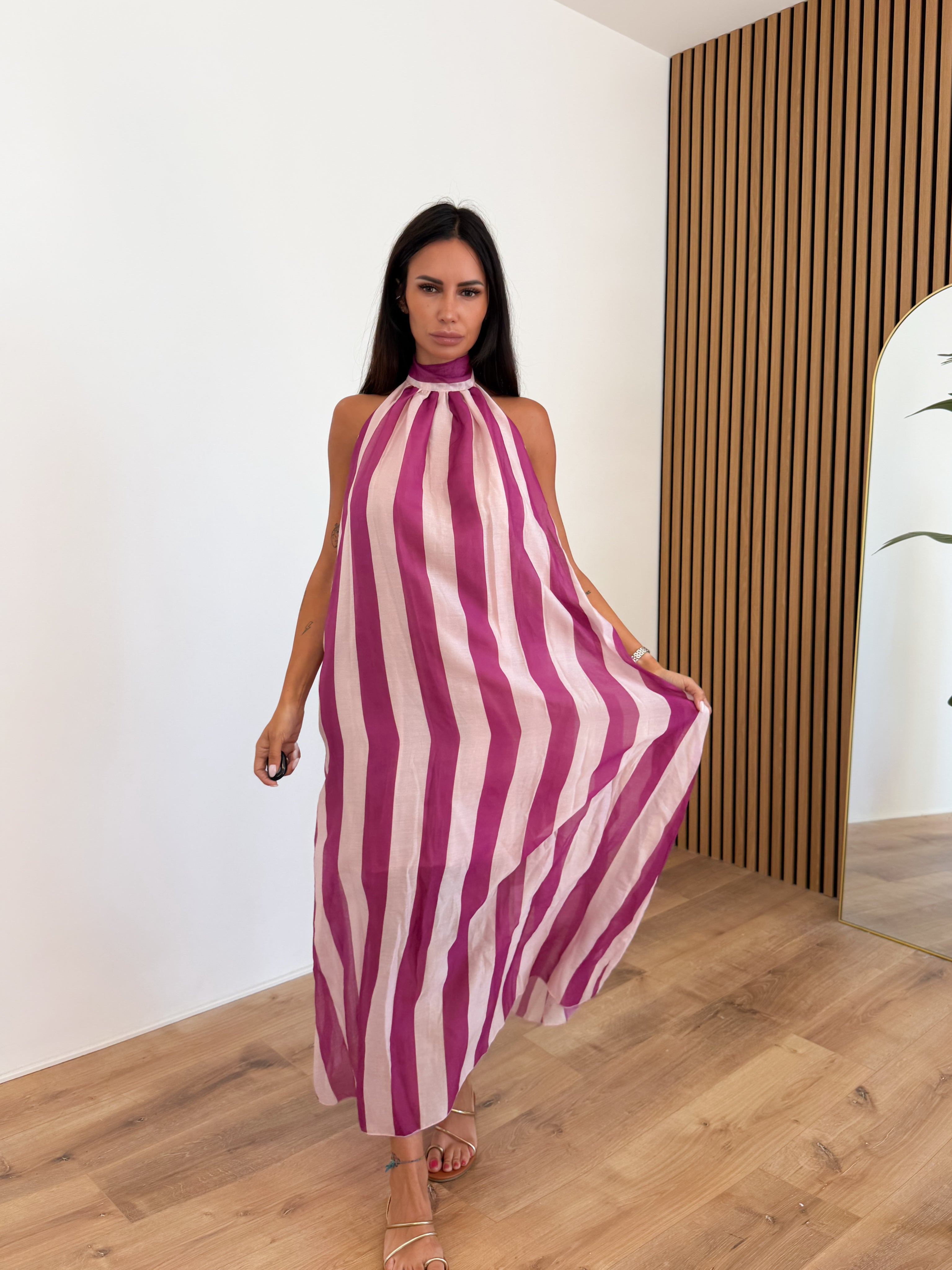 Abito Lines - Rosa Magenta
