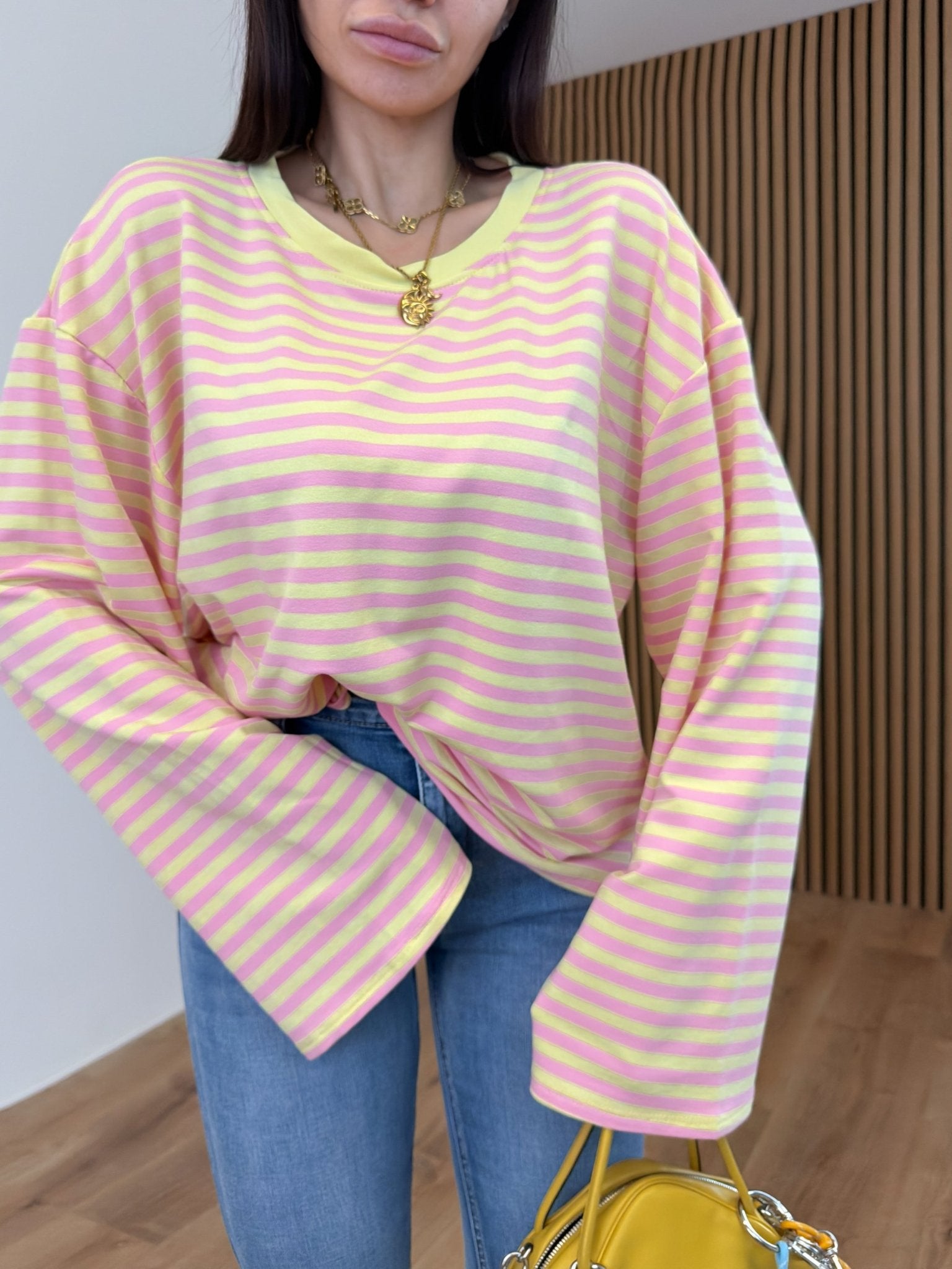 Maxi Maglia Lines - Gialla e Rosa - SAINTH