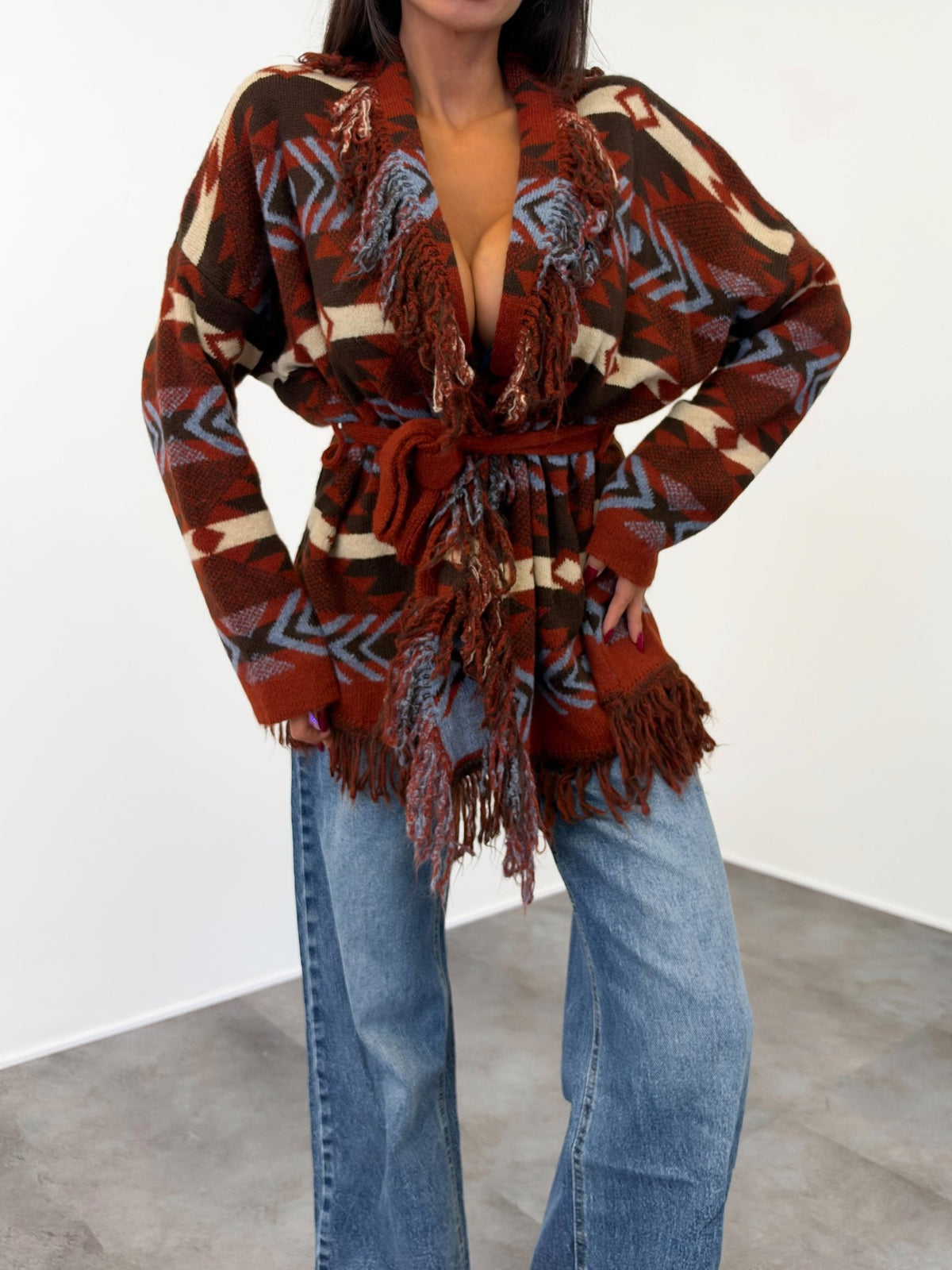 Cardigan Triangle 2.0 - Coccio Indaco - SAINTH