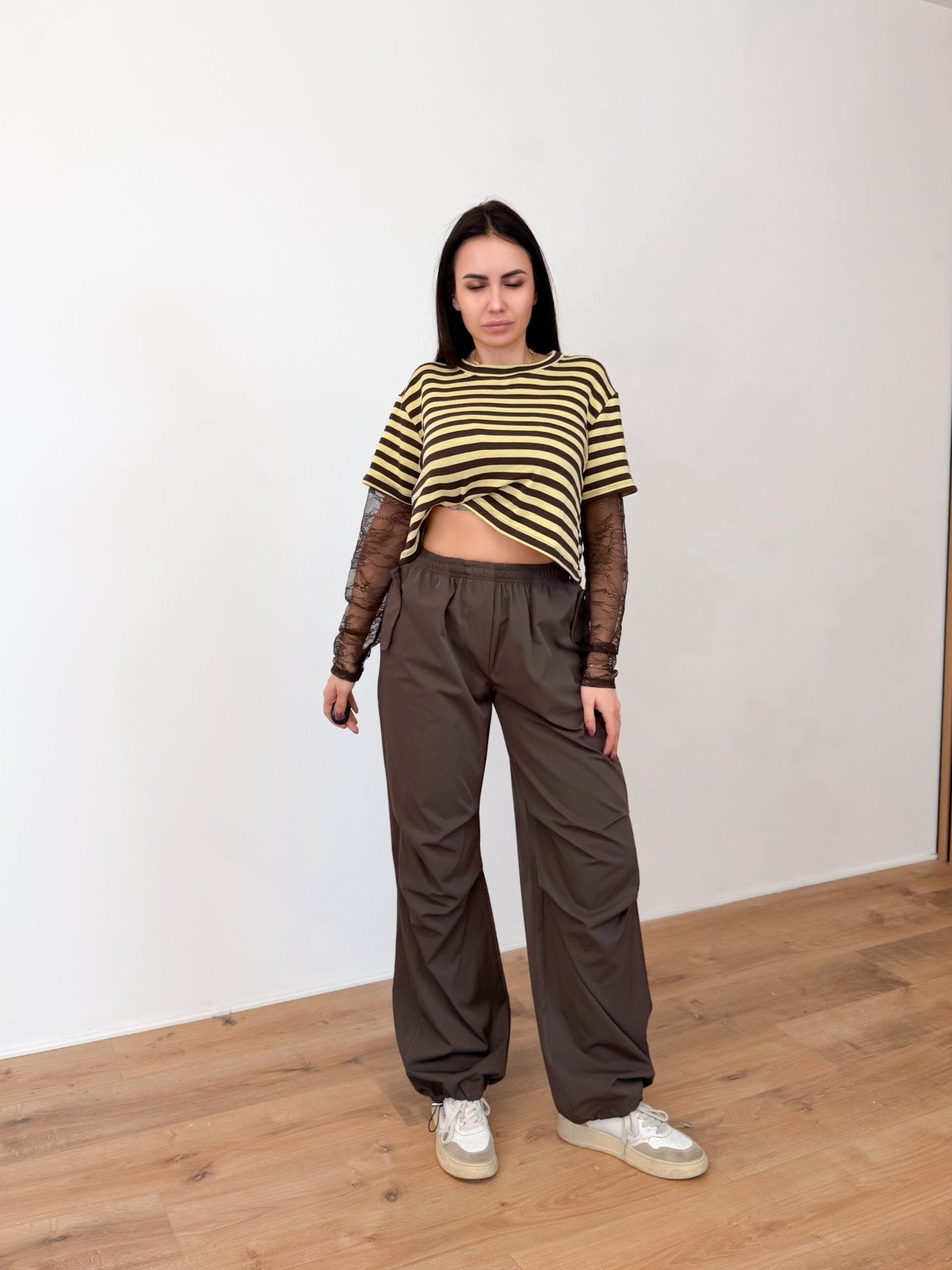 Pantalone Parachute - Marrone - SAINTH