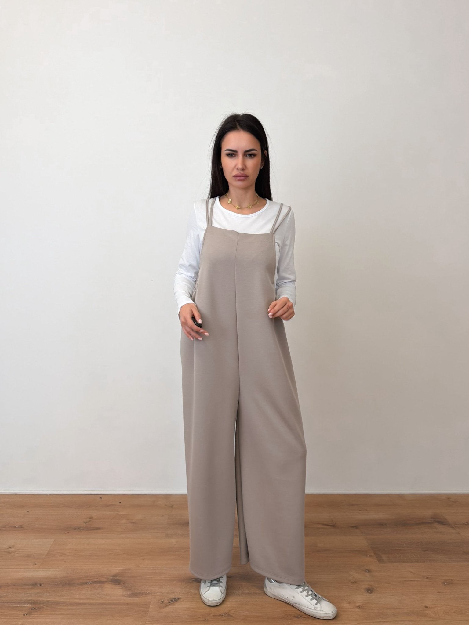 Salopette + Maglietta - Tortora - SAINTH