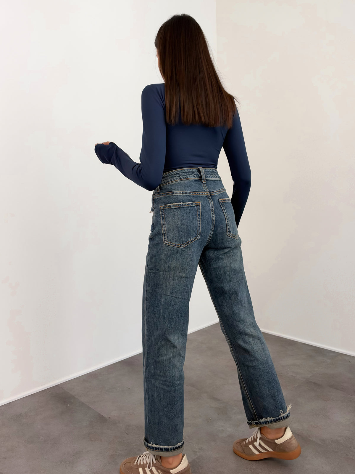 Maglia Crop Simply - Blu