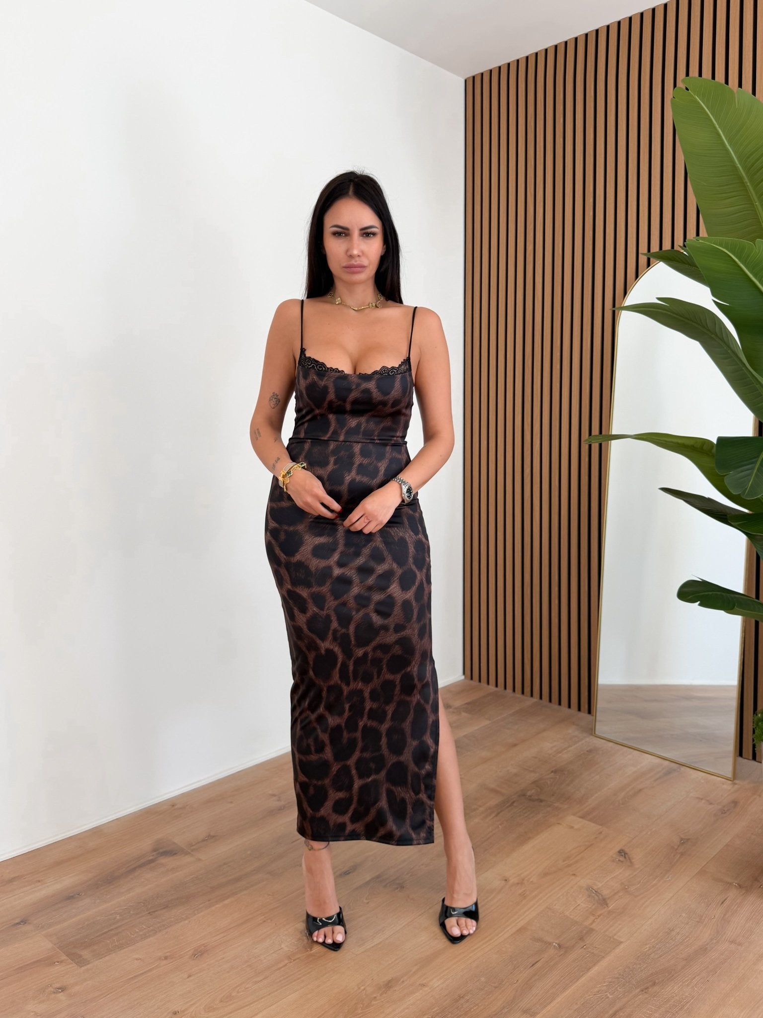 Abito Sensual - Leopardato Scuro - SAINTH