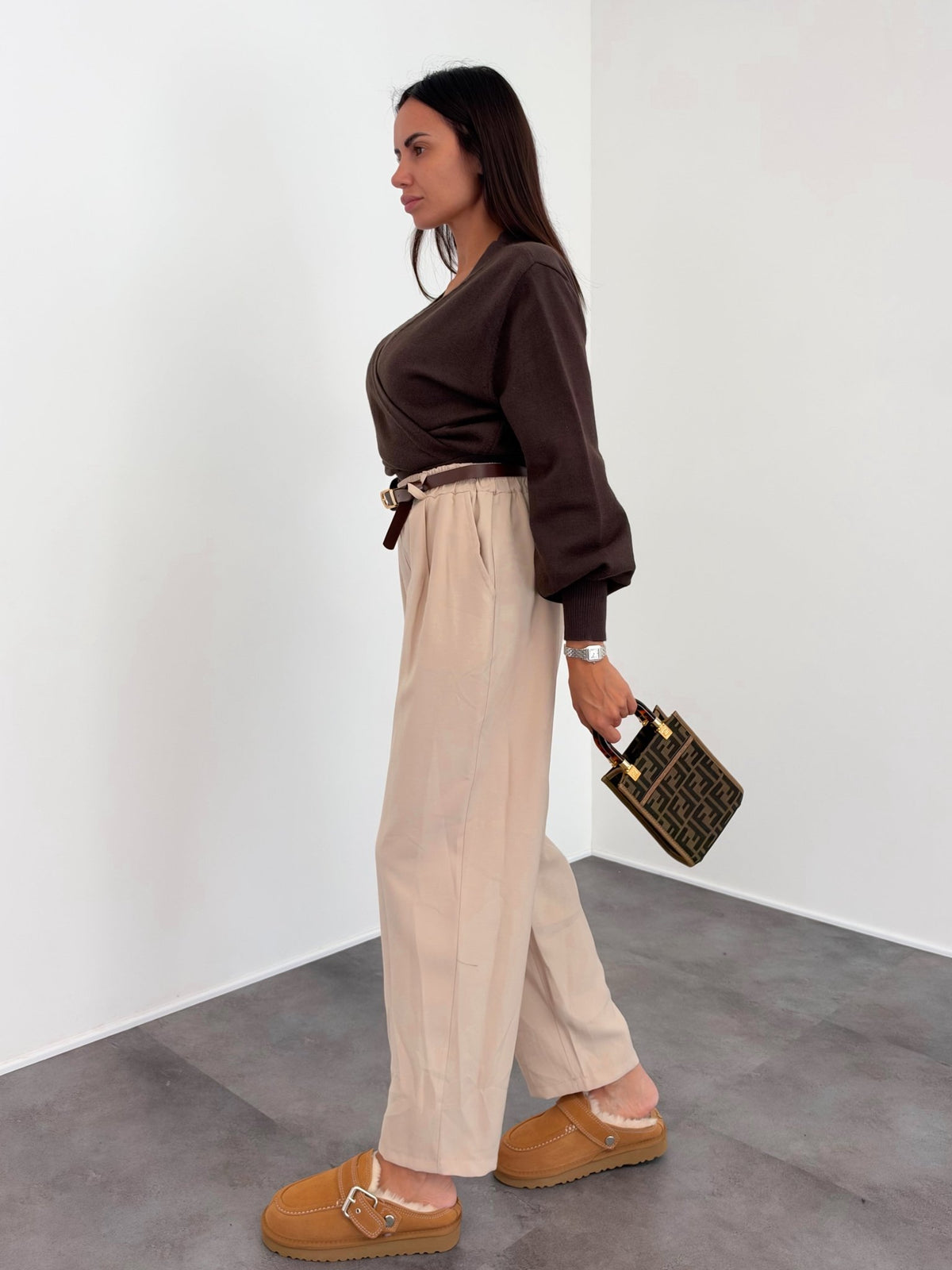 Cardigan Chiasmo - Marrone - SAINTH