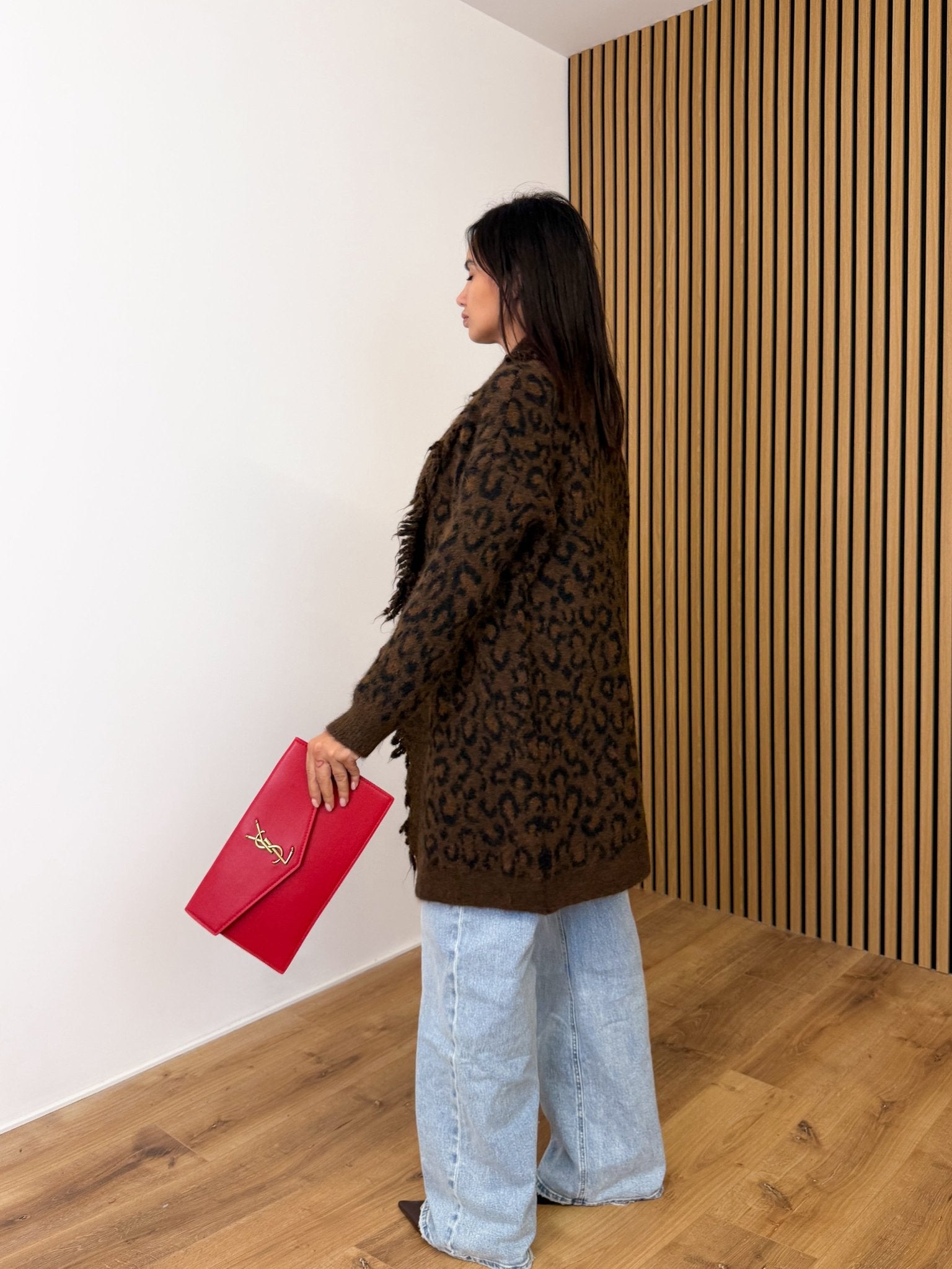 Cardigan Frange - Leopardato Scuro - SAINTH