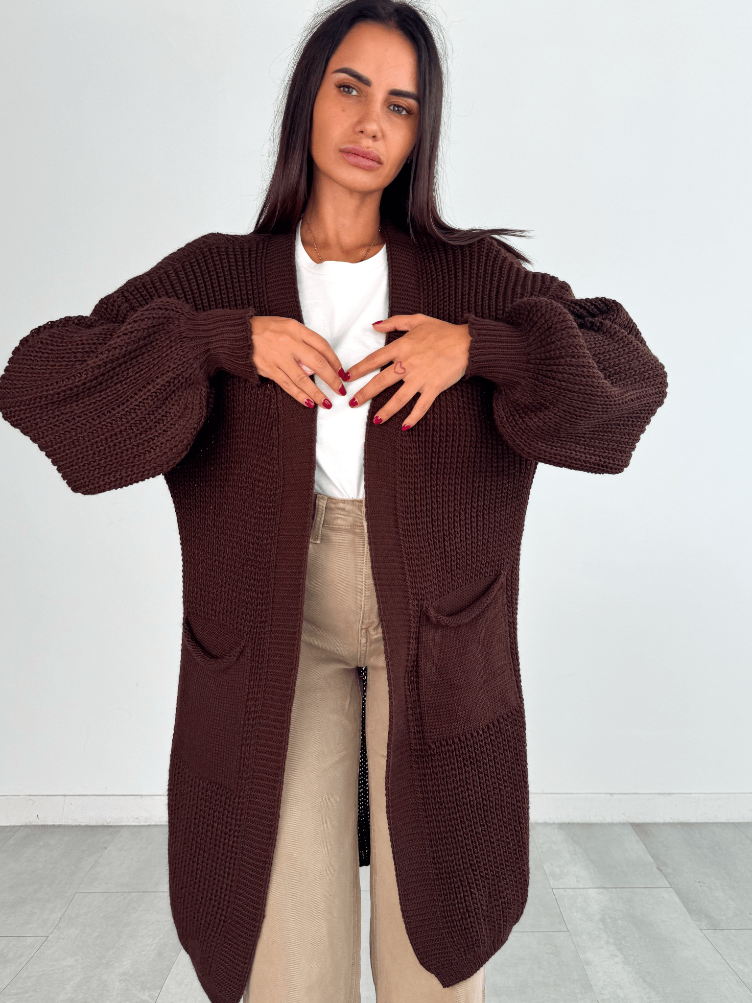 Cardigan Flamingo - Marrone - SAINTH