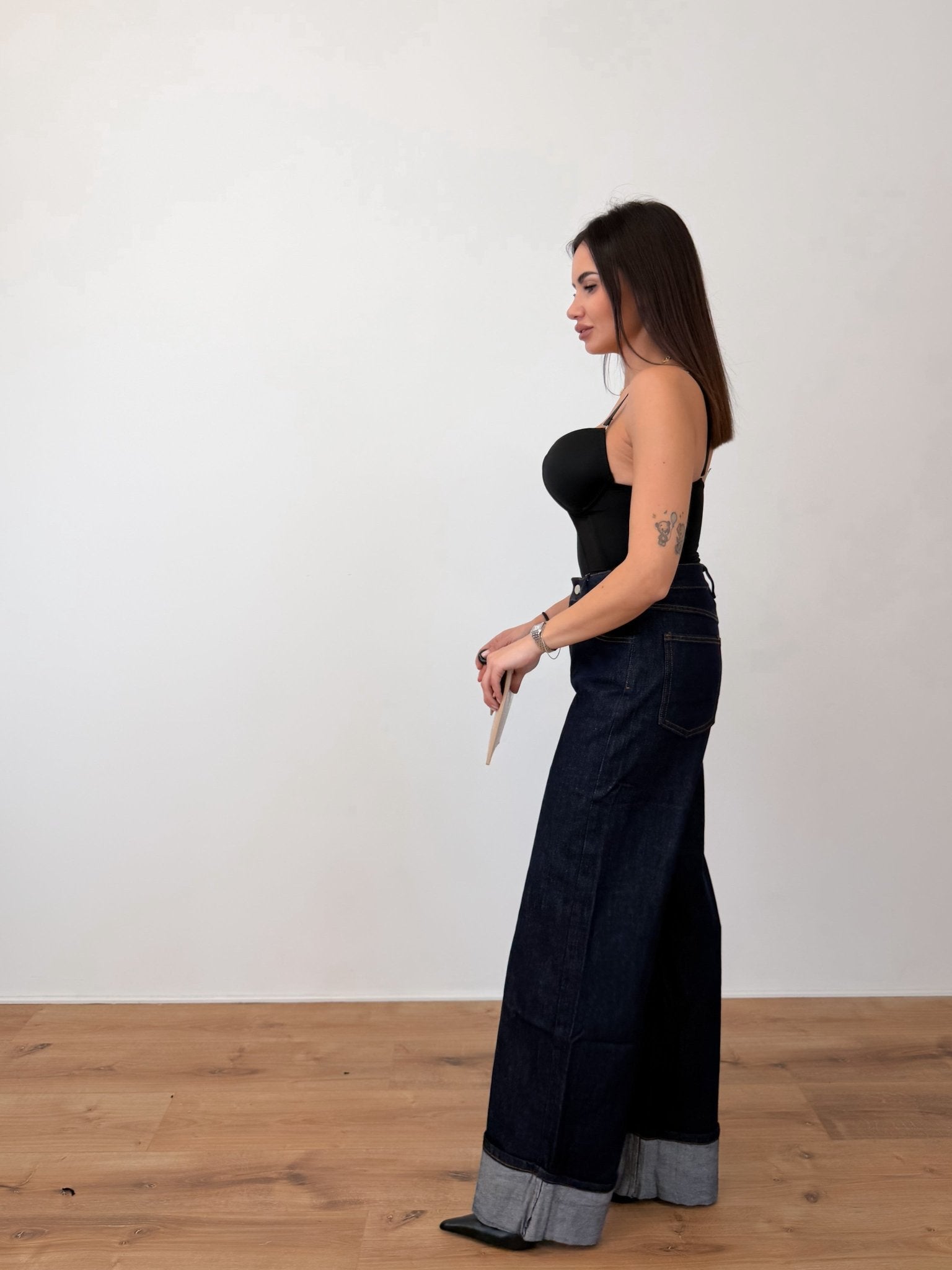 Jeans Piegona - Denim Scuro - SAINTH