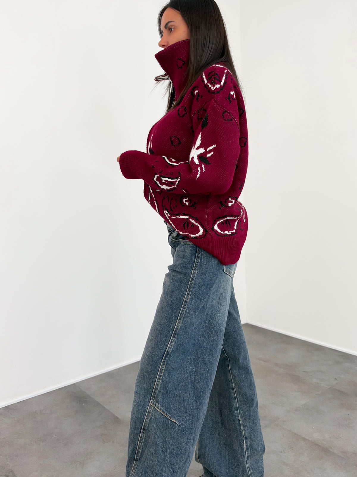 Pull Inuit - Bordeaux