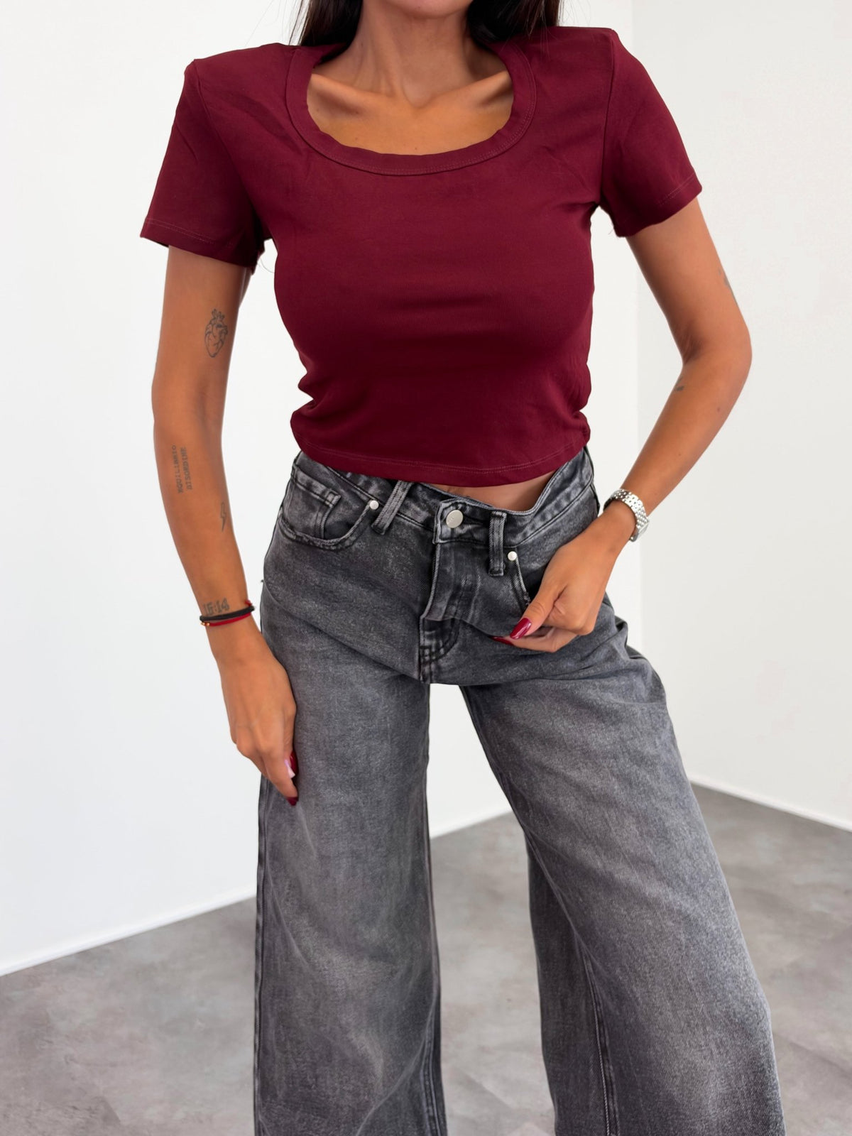 Maglia V76881 - Bordeaux - SAINTH