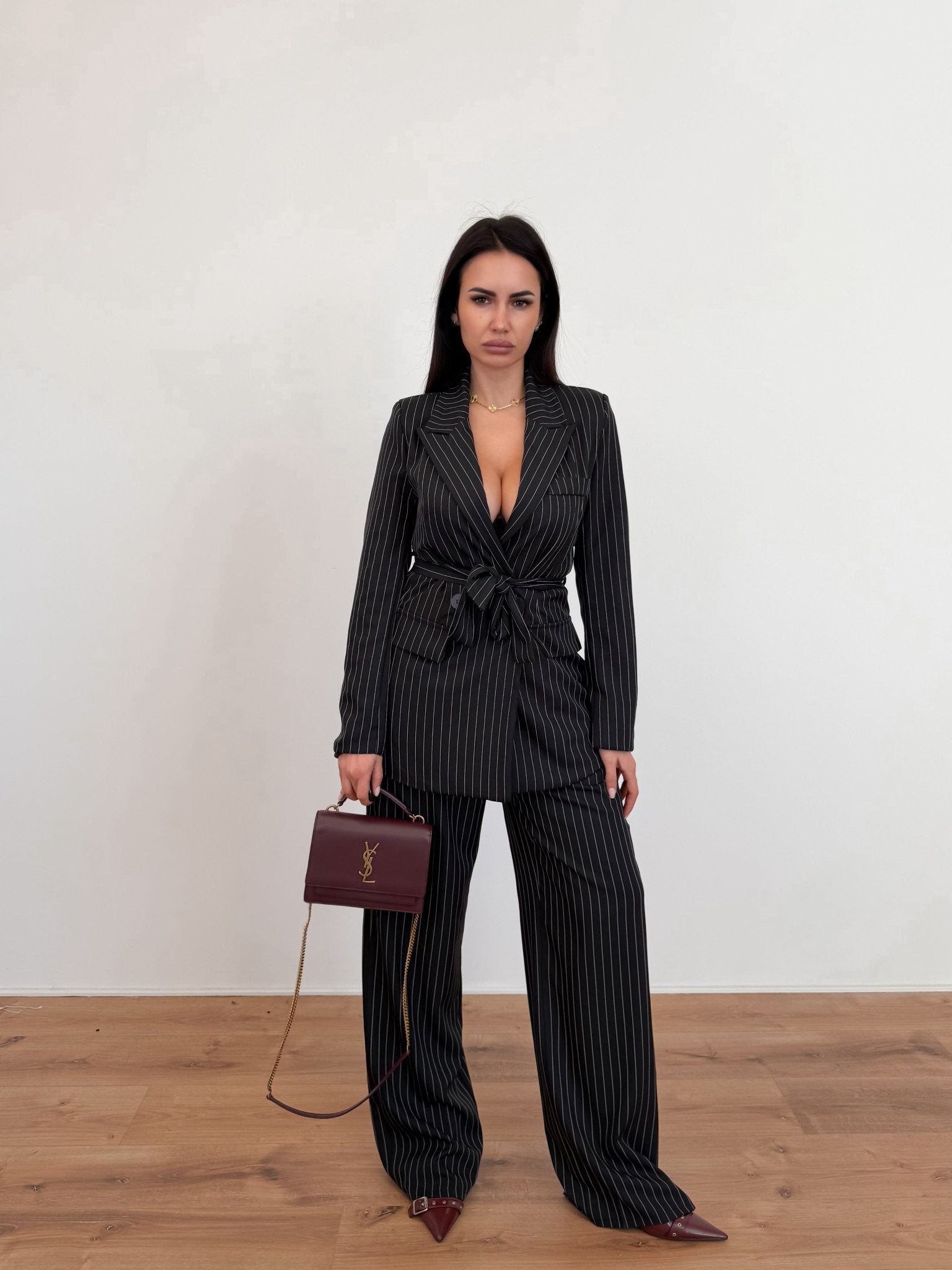 Coordinato Rigato - Nero - SAINTH