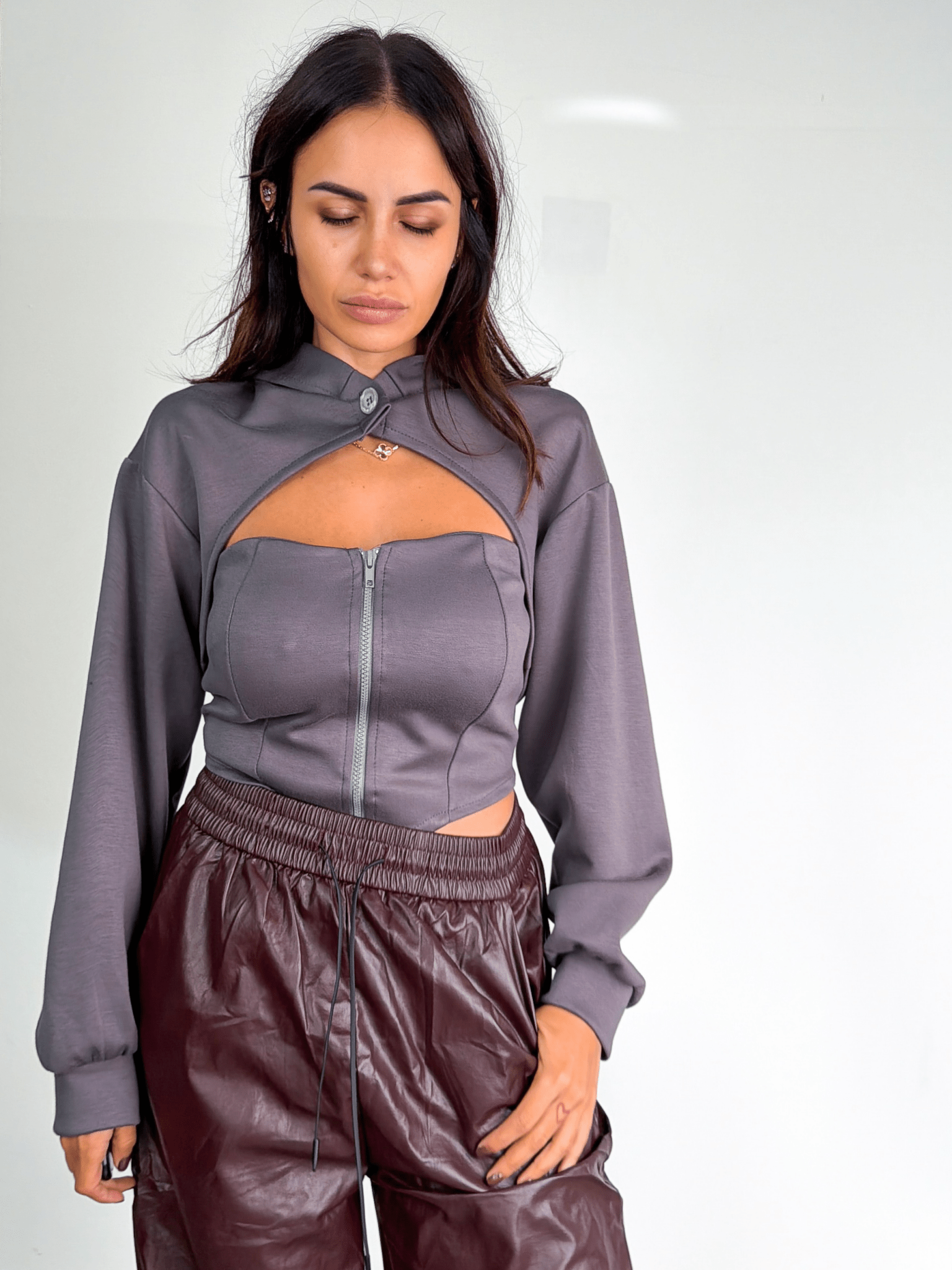 Set Corpetto + Coprispalle - Grigio - SAINTH