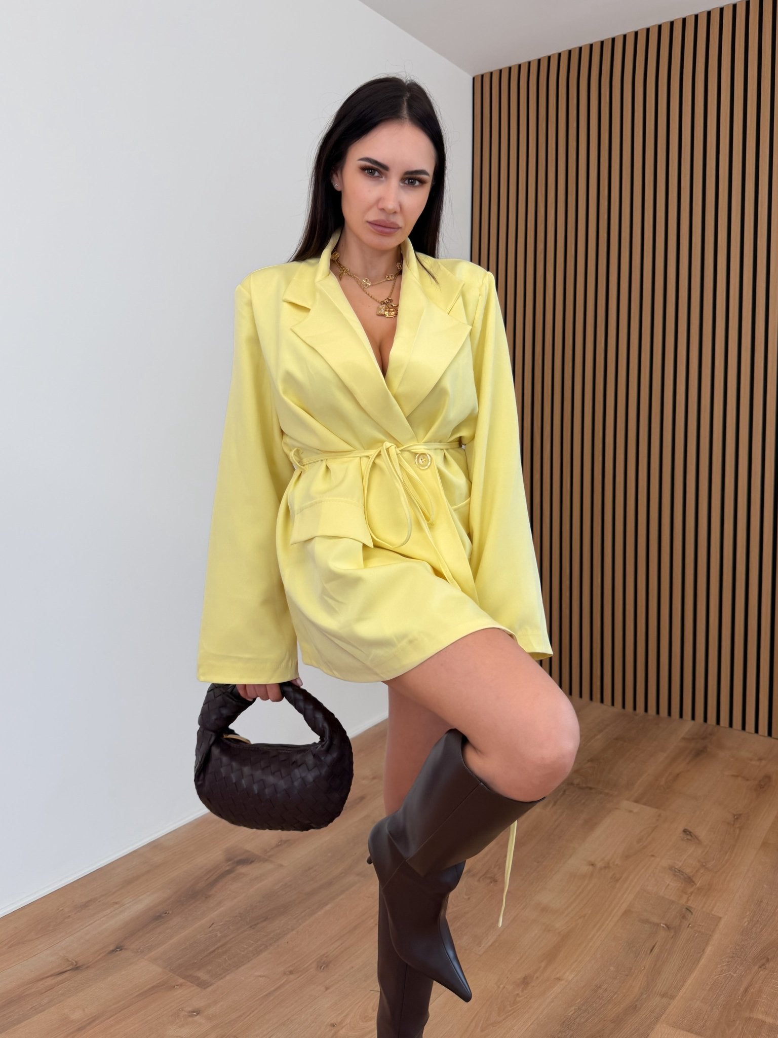 Abito Blazer Chic - Giallo - SAINTH