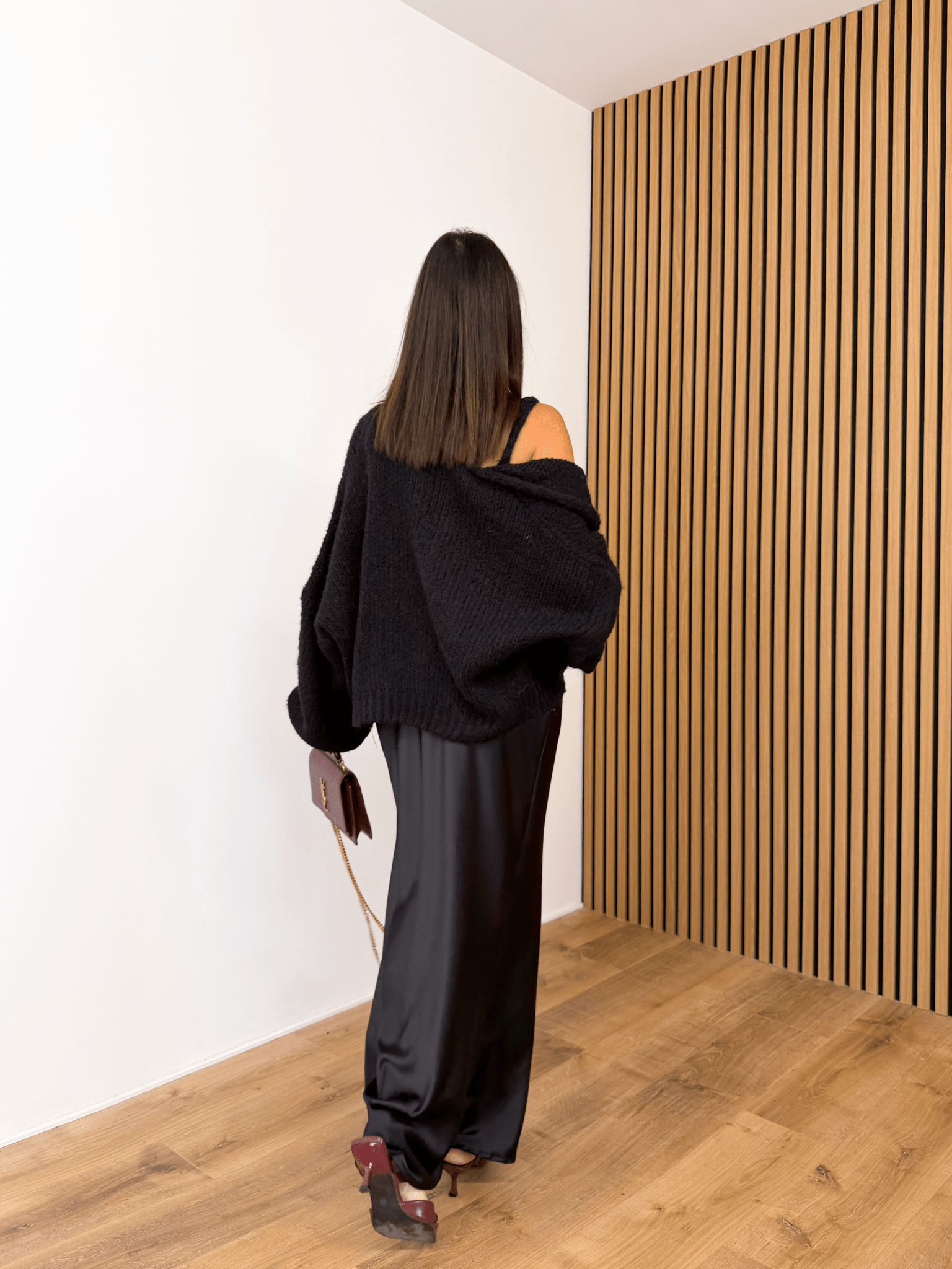 Set Top + Cardigan - Nero - SAINTH