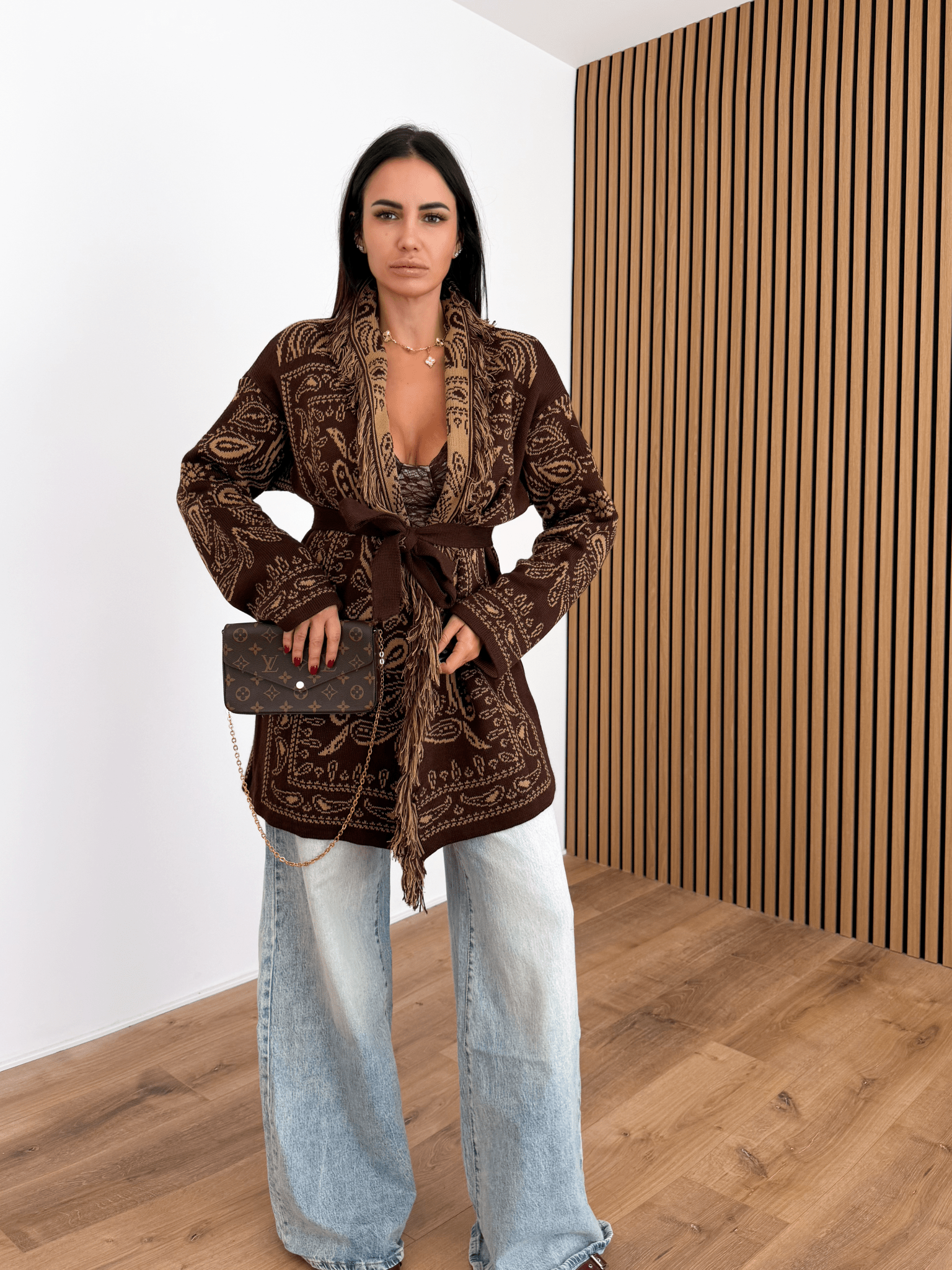 Cardigan Azteco - Marrone - SAINTH